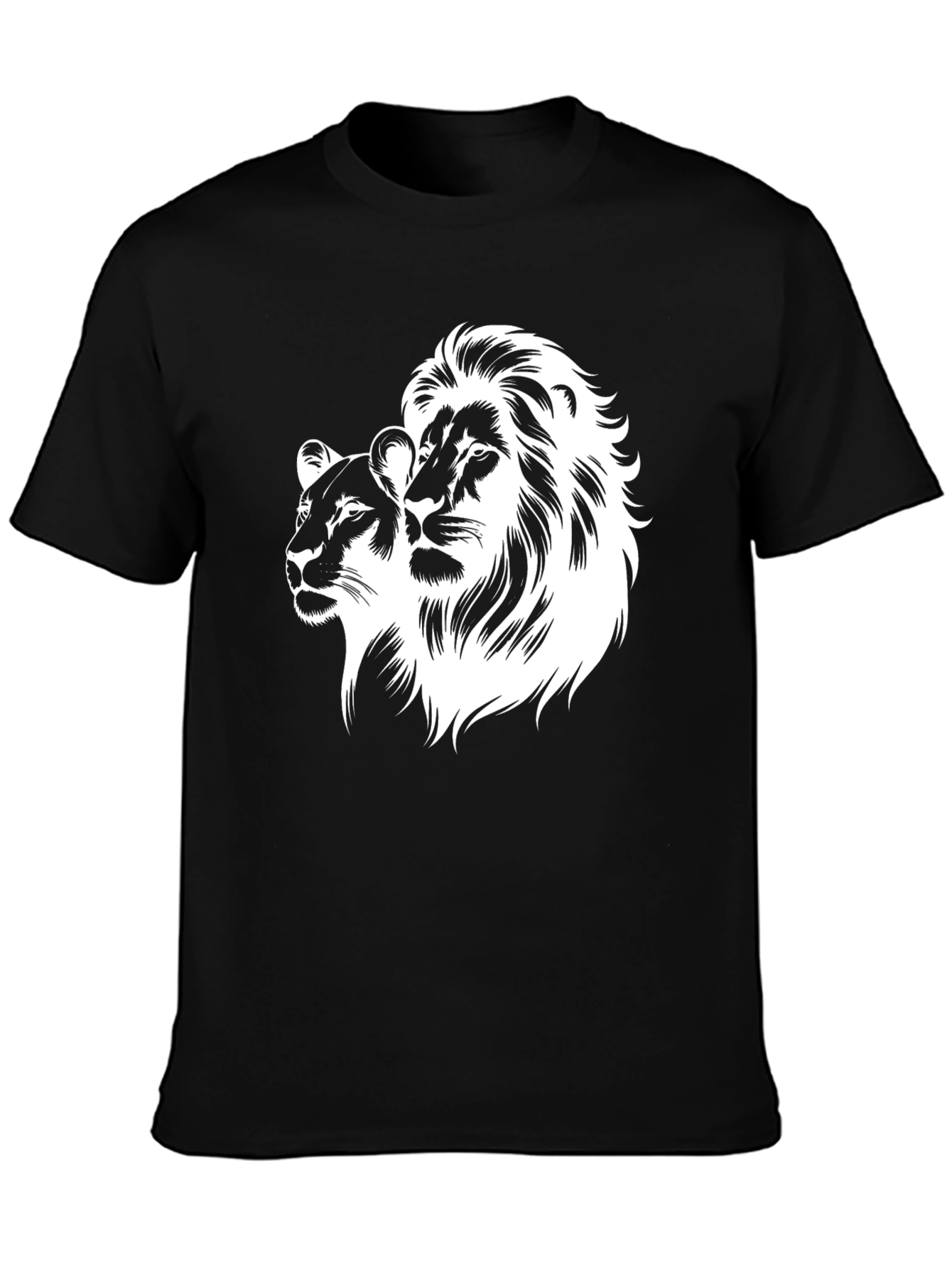 Black Lion Pride Graphic Tee - Black Cotton T-Shirt view 3