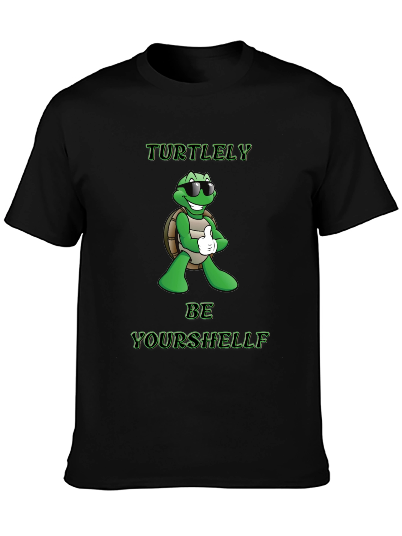 Black Turtley Be Yourshelff T-Shirt view 3