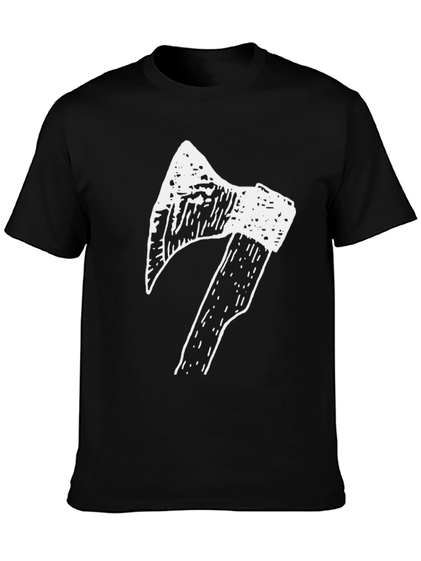 Black Axe Graphic T-Shirt - Black Cotton Tee view 3