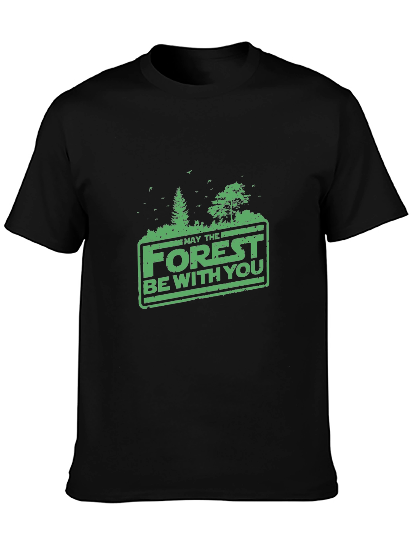Black Forest Be With You Graphic Tee - Black view 3