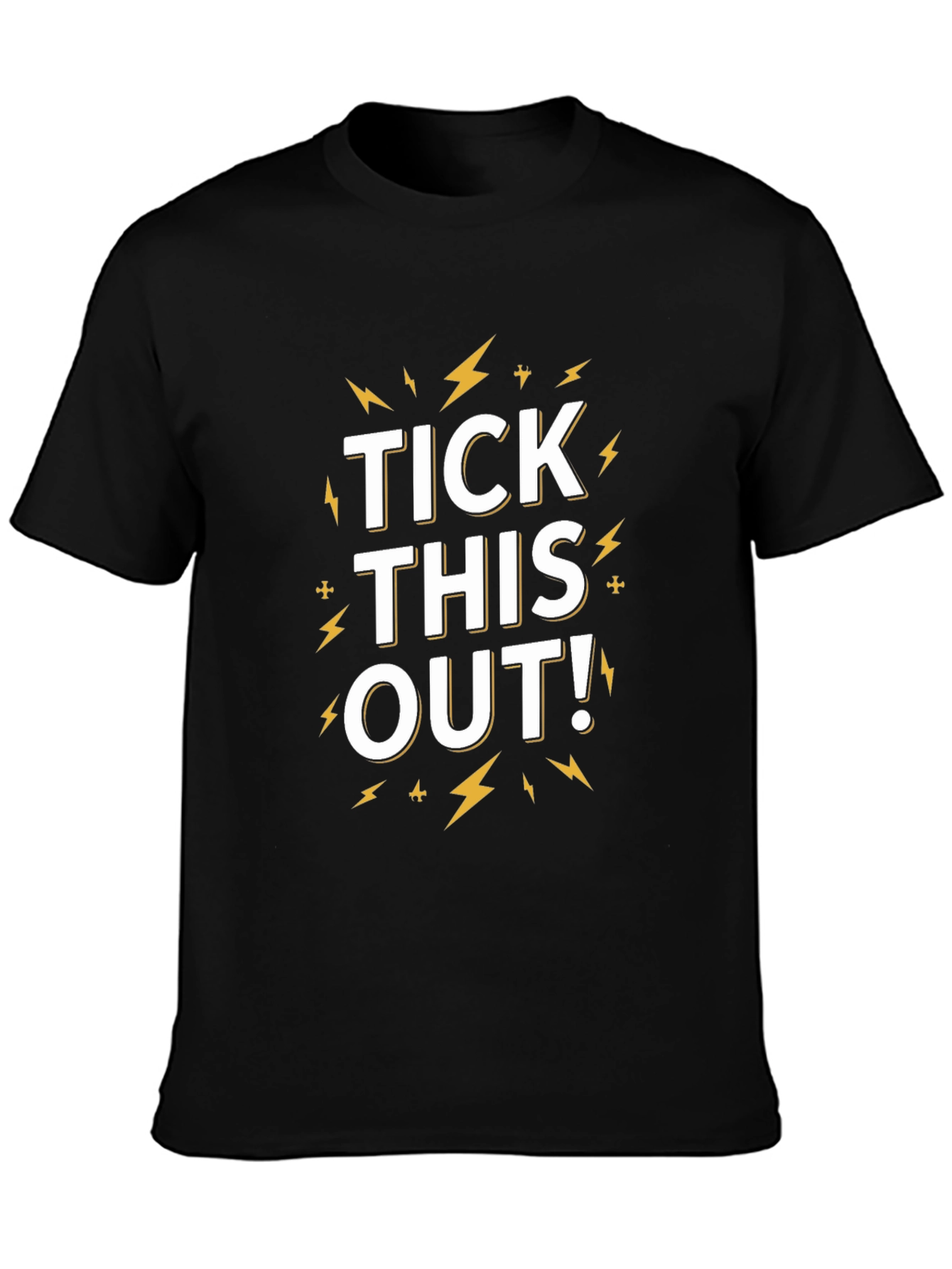 Black Tick This Out! Novelty Graphic Tee - Black view 3