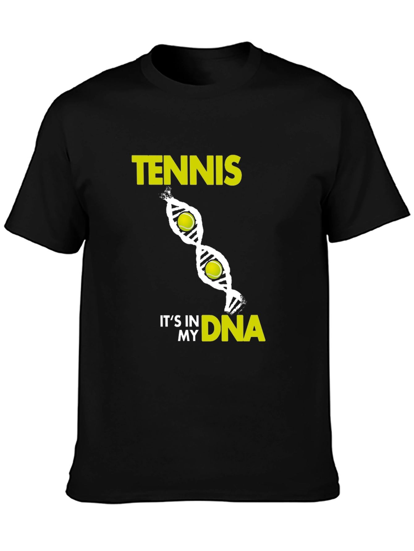Black Tennis DNA Black T-Shirt - Ace Your Style! view 3