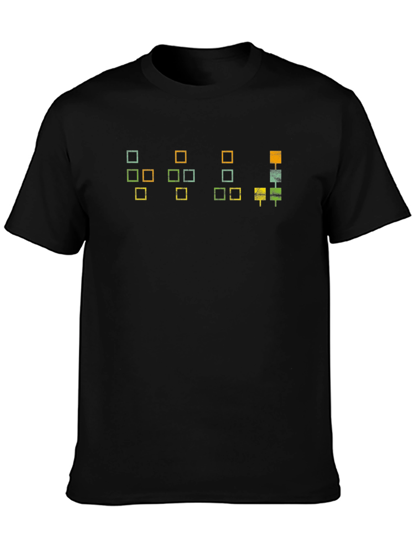 Black Geometric Block T-Shirt view 3