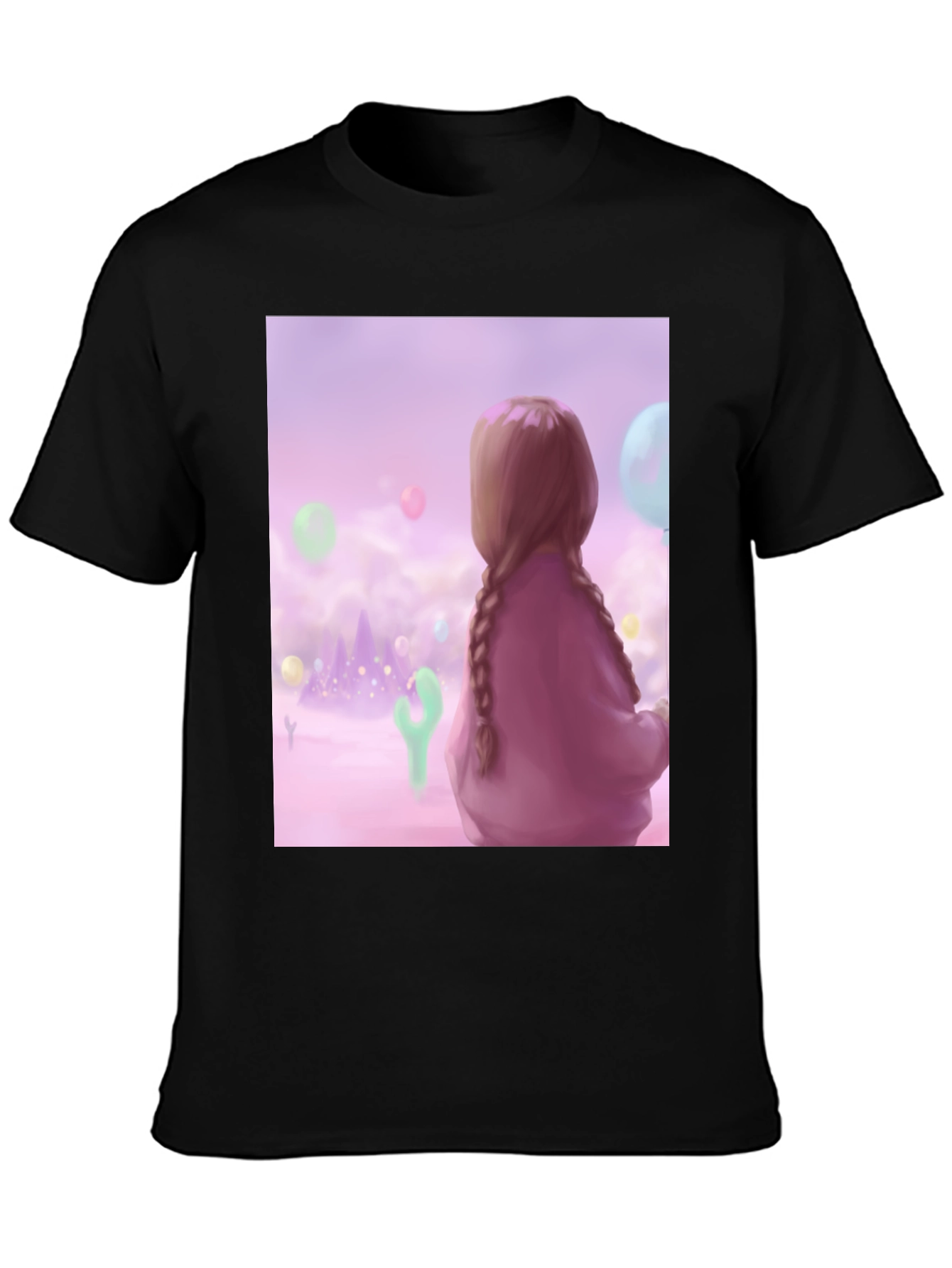 Black Pastel Dreams T-Shirt - Unique Graphic Tee view 3