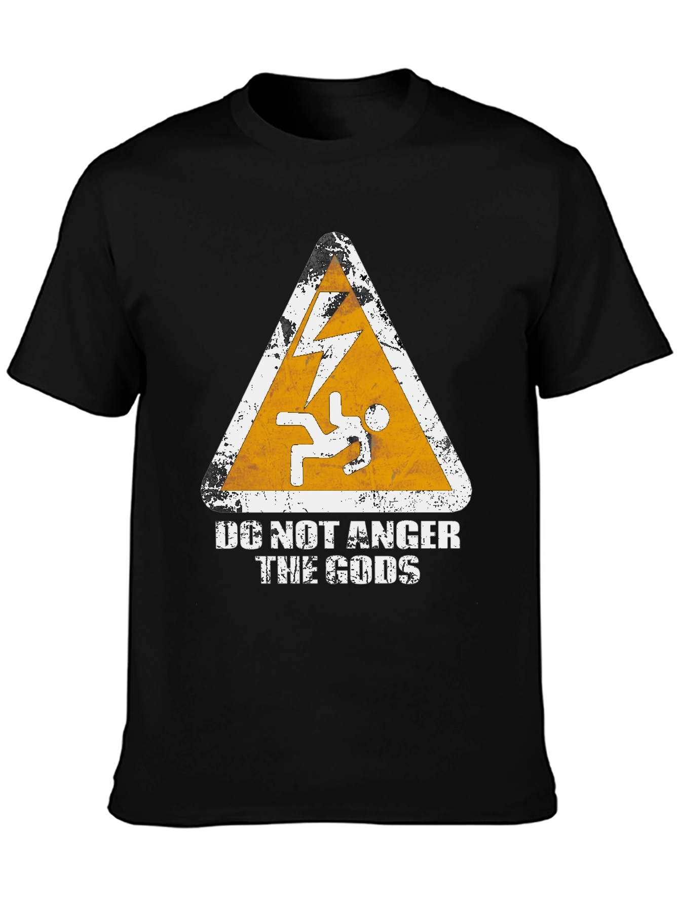 Black Do Not Anger the Gods Graphic Tee - Black view 3