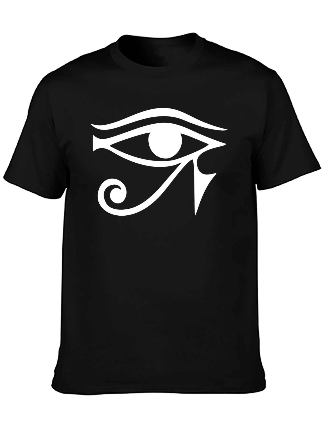 Black Eye of Horus Graphic Tee - Black Cotton Blend view 3
