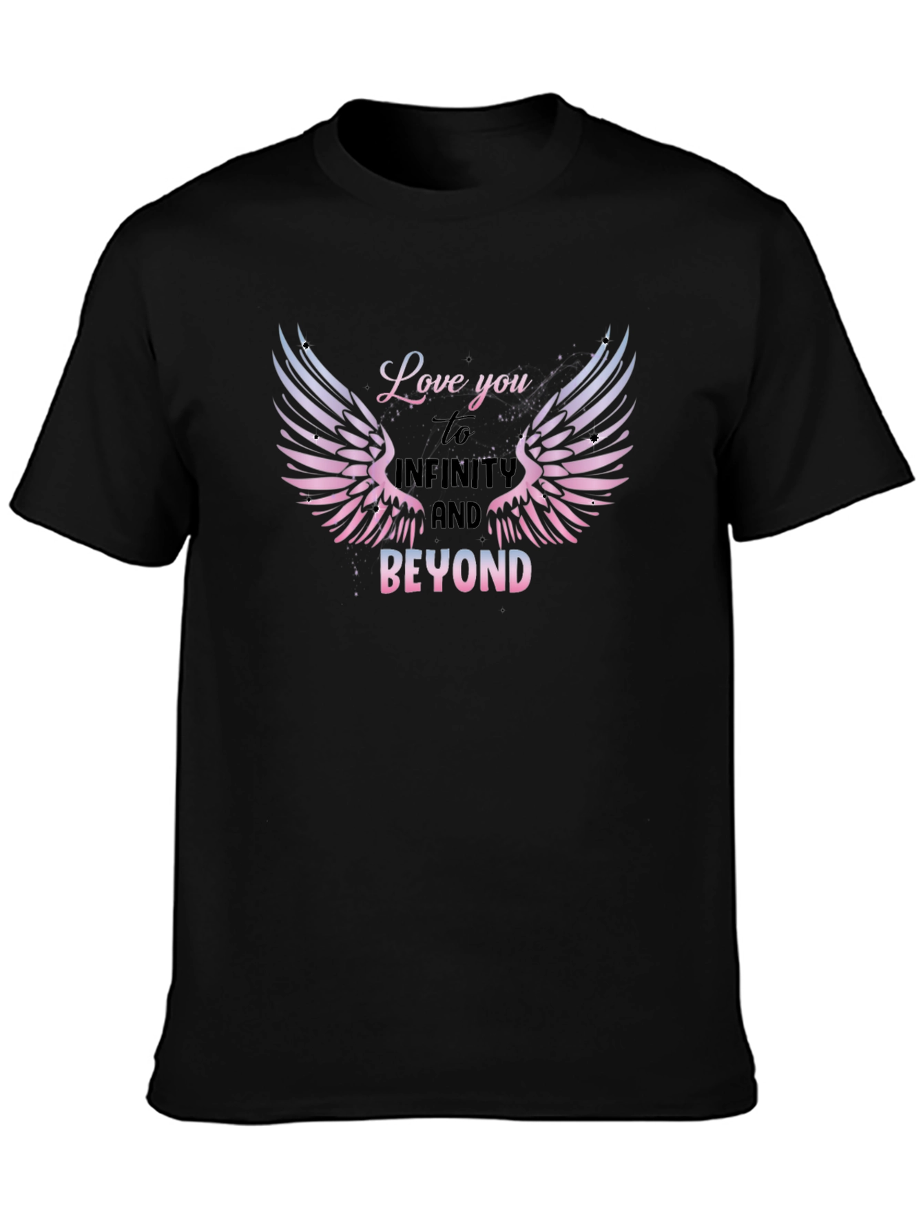Black Love You to Infinity Graphic Tee view 3