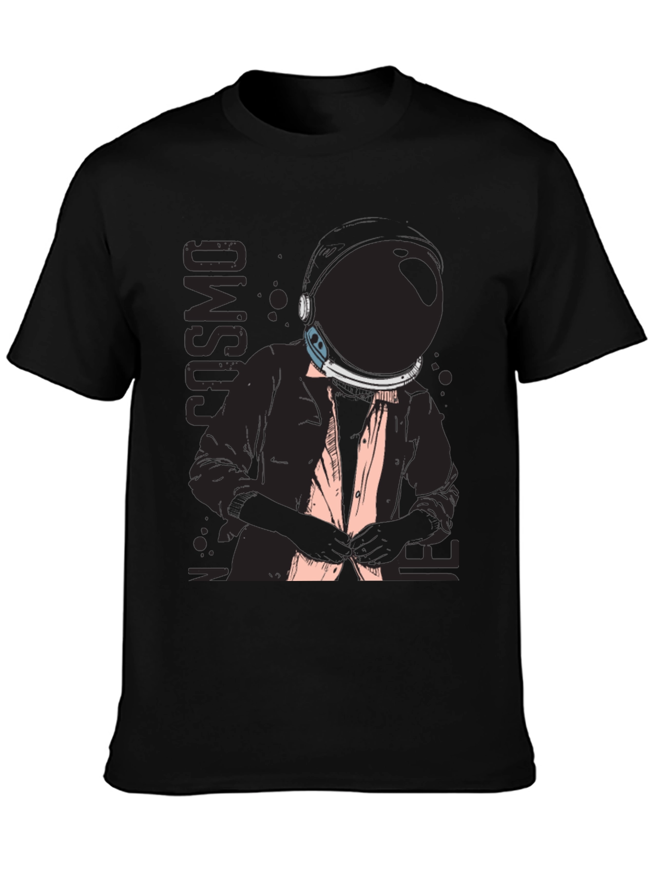 Black Cosmo Inner Space Black Graphic T-Shirt view 3