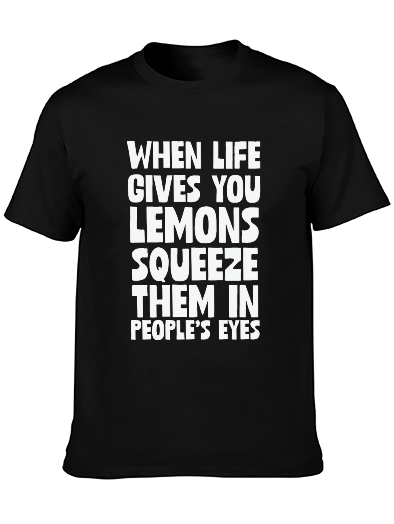 Black Squeeze Lemons Funny Graphic Tee view 3
