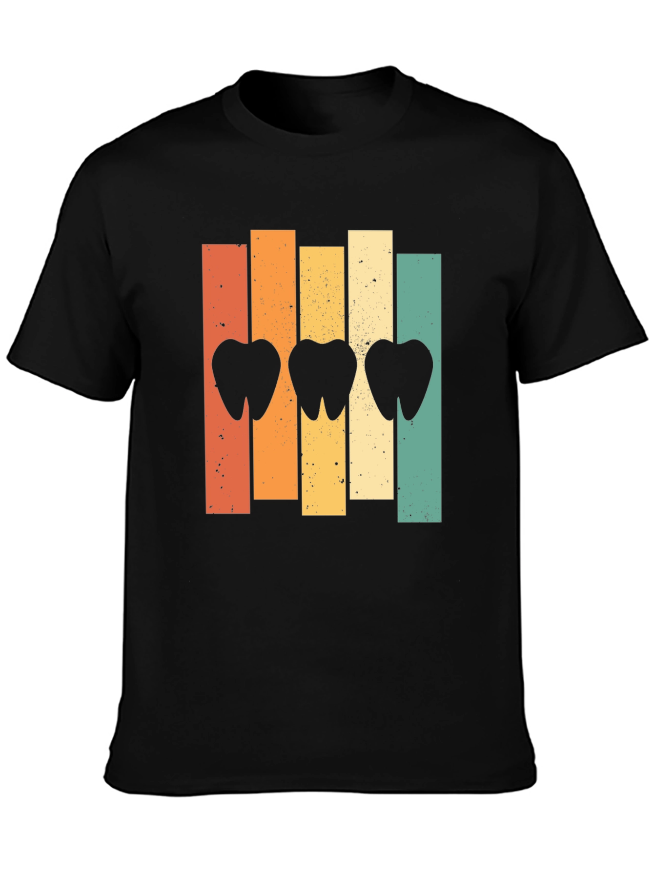 Black Retro Dental T-Shirt - Dentist Gift view 3