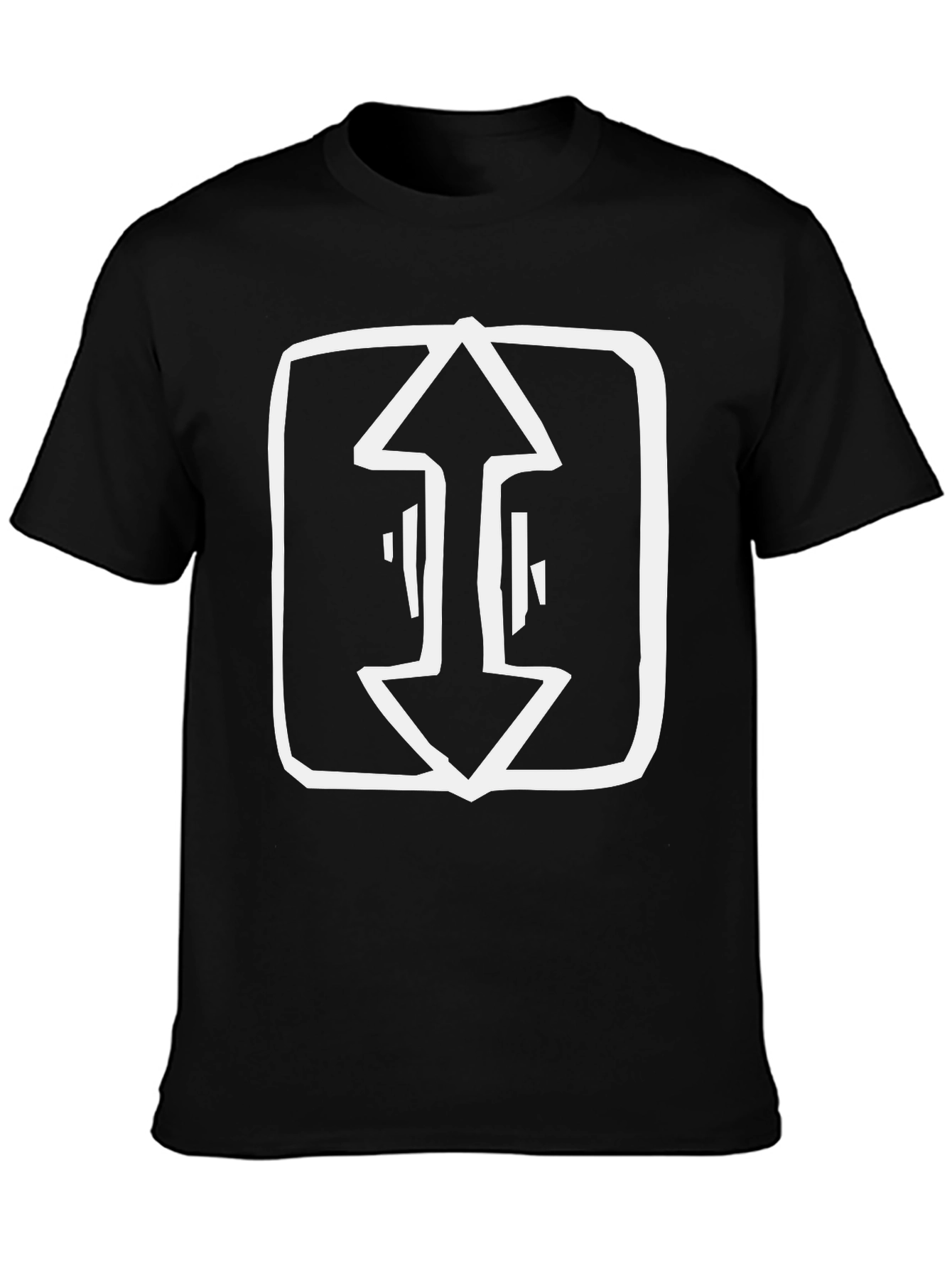 Black Black Graphic Tee - Arrow Design view 3