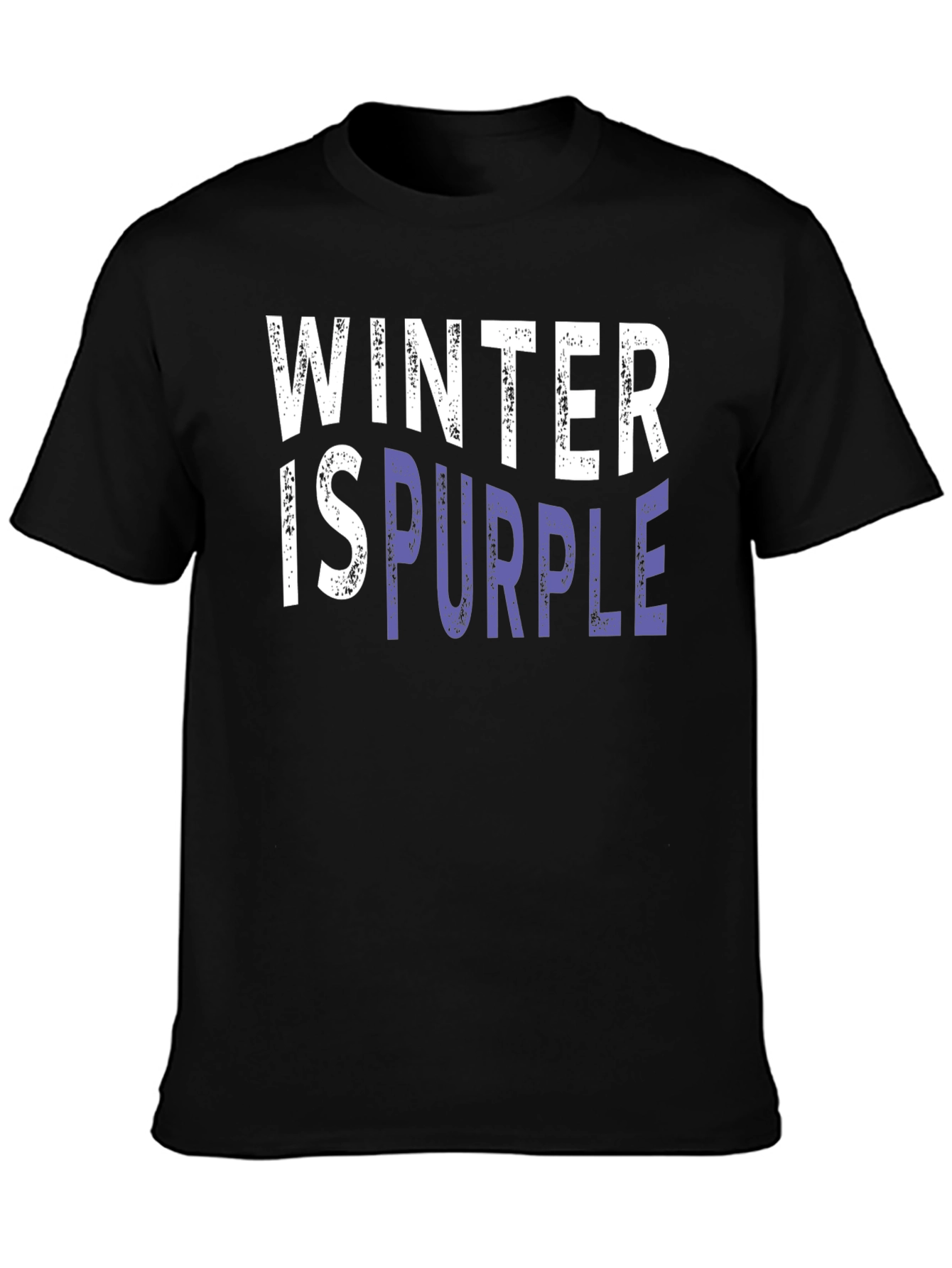Black Winter is Purple Graphic T-Shirt view 3