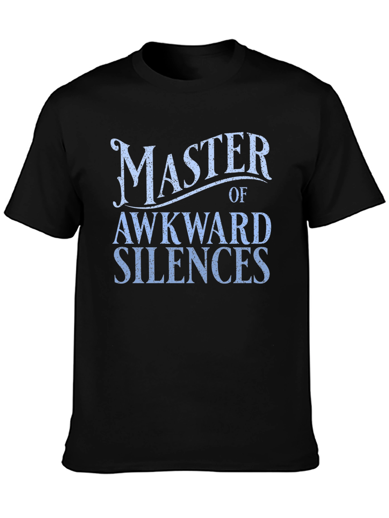 Black Awkward Silences Graphic Tee - Funny Humor T-Shirt view 3