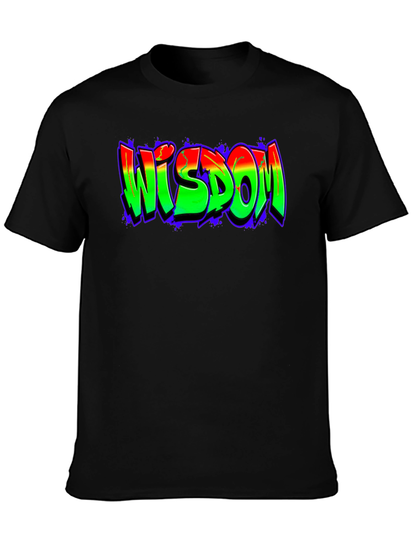 Black Wisdom Graffiti T-Shirt - Urban Streetwear view 3