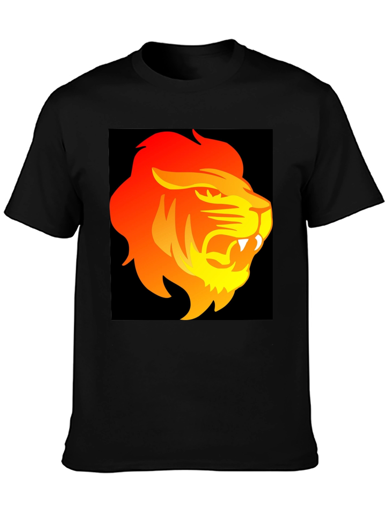 Black Lion Graphic Tee - Fierce Style Black T-Shirt view 3