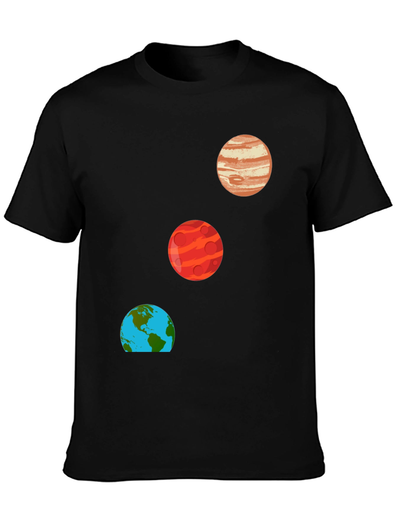 Black Planet T-Shirt - Space Design view 3