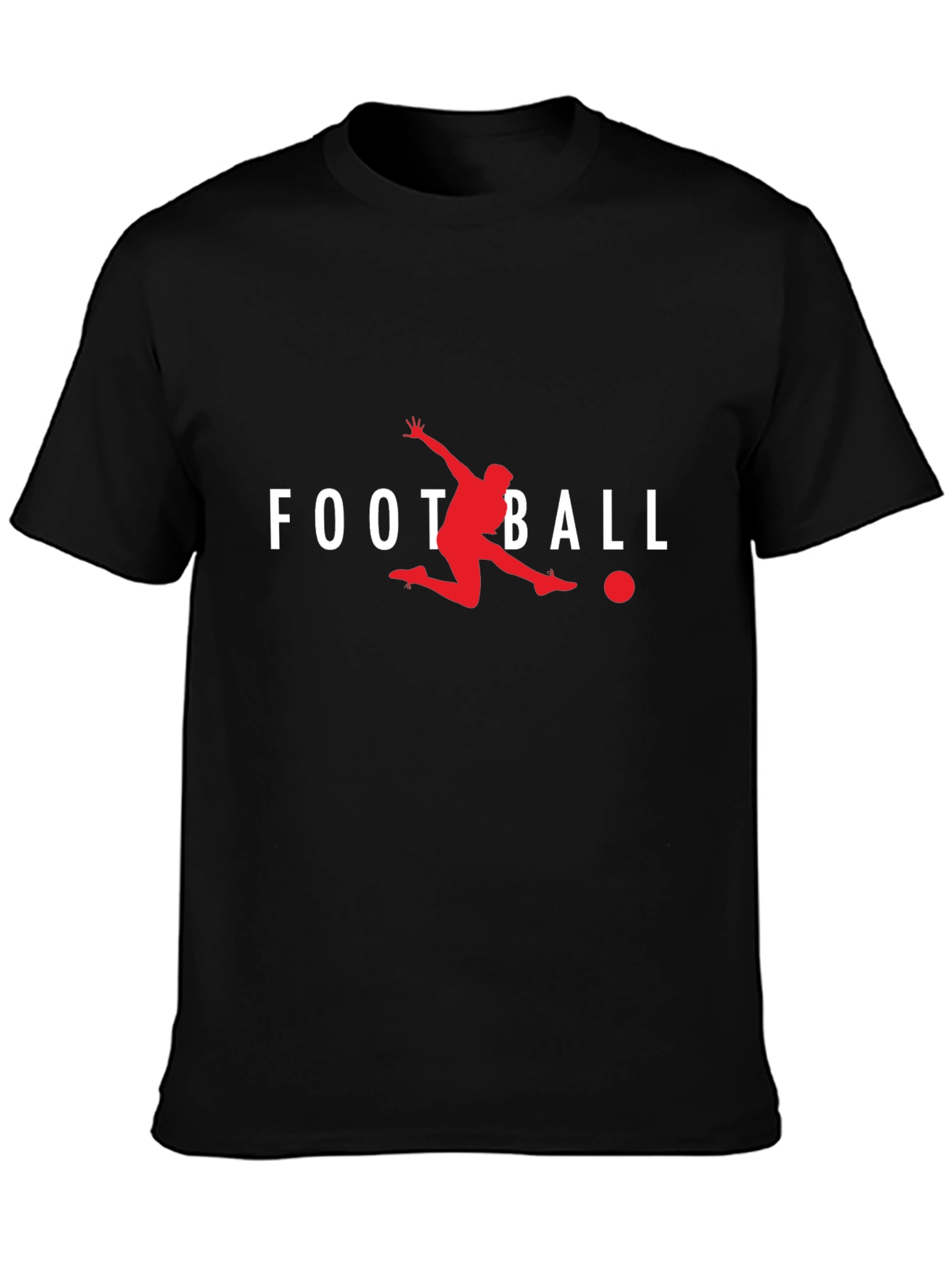 Black Football Graphic Tee - Stylish Black T-Shirt view 3