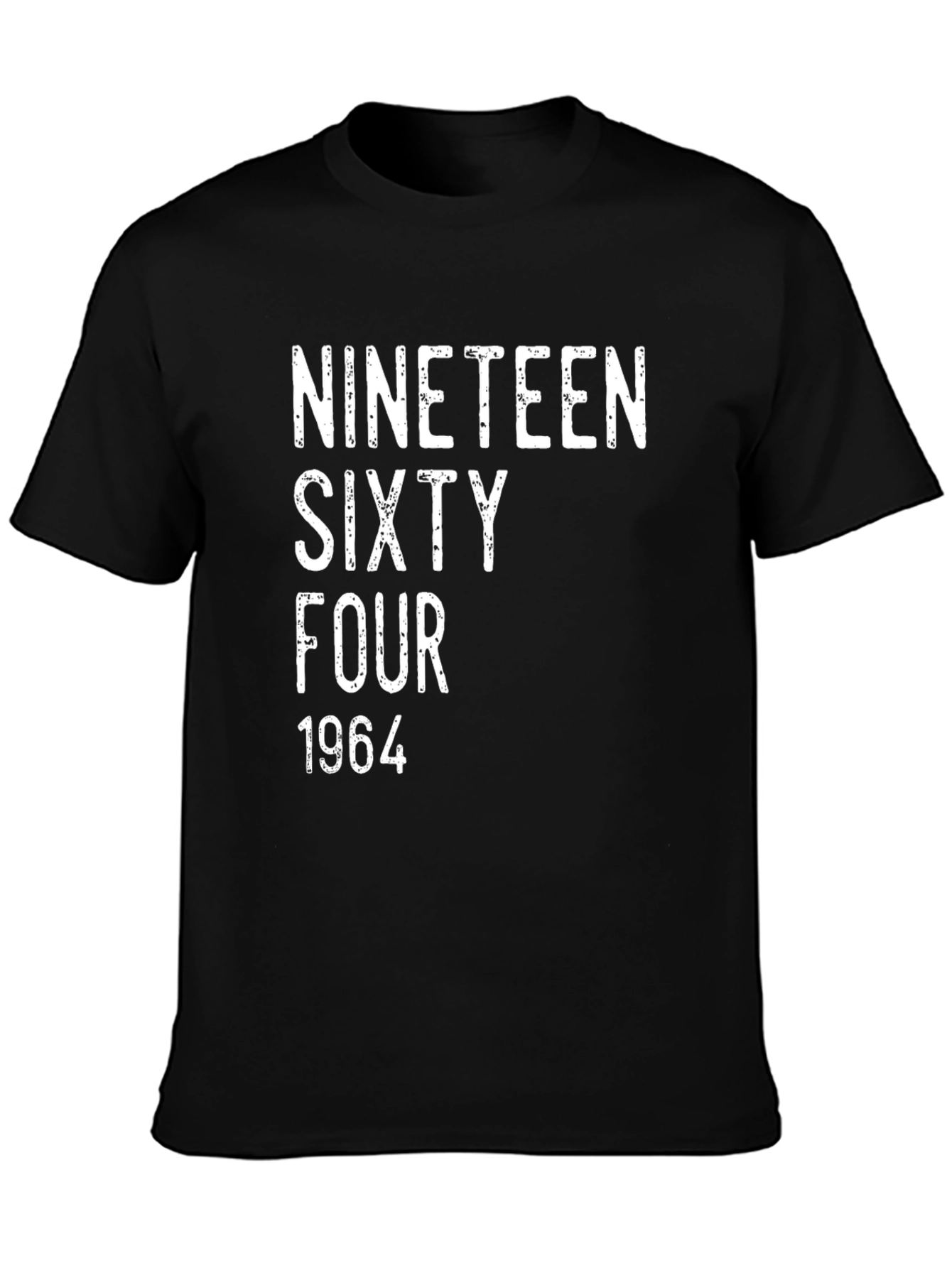 Black Nineteen Sixty Four T-Shirt - Classic Year Tee view 3