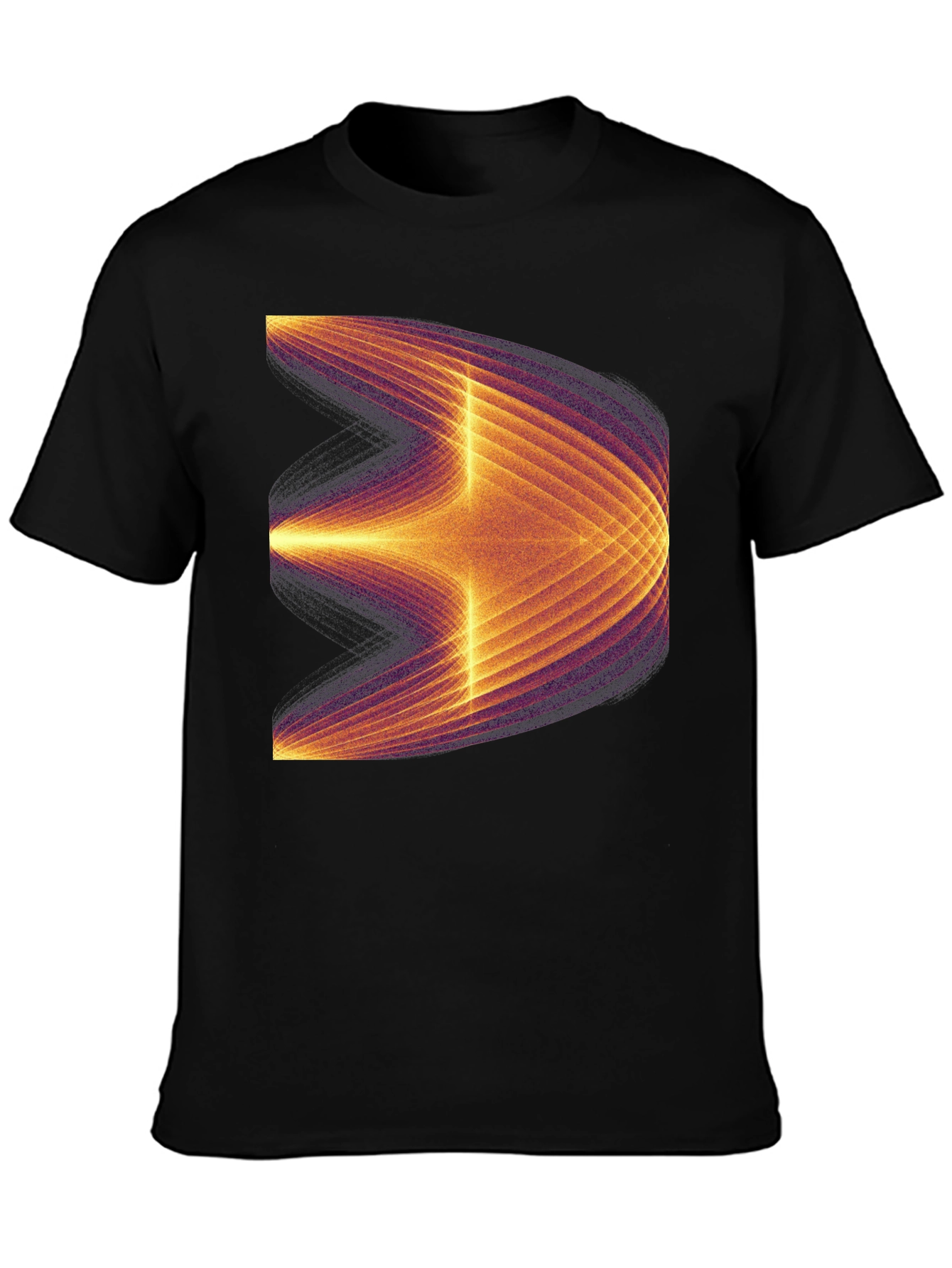 Black Abstract Graphic Tee - Modern Black T-Shirt view 3