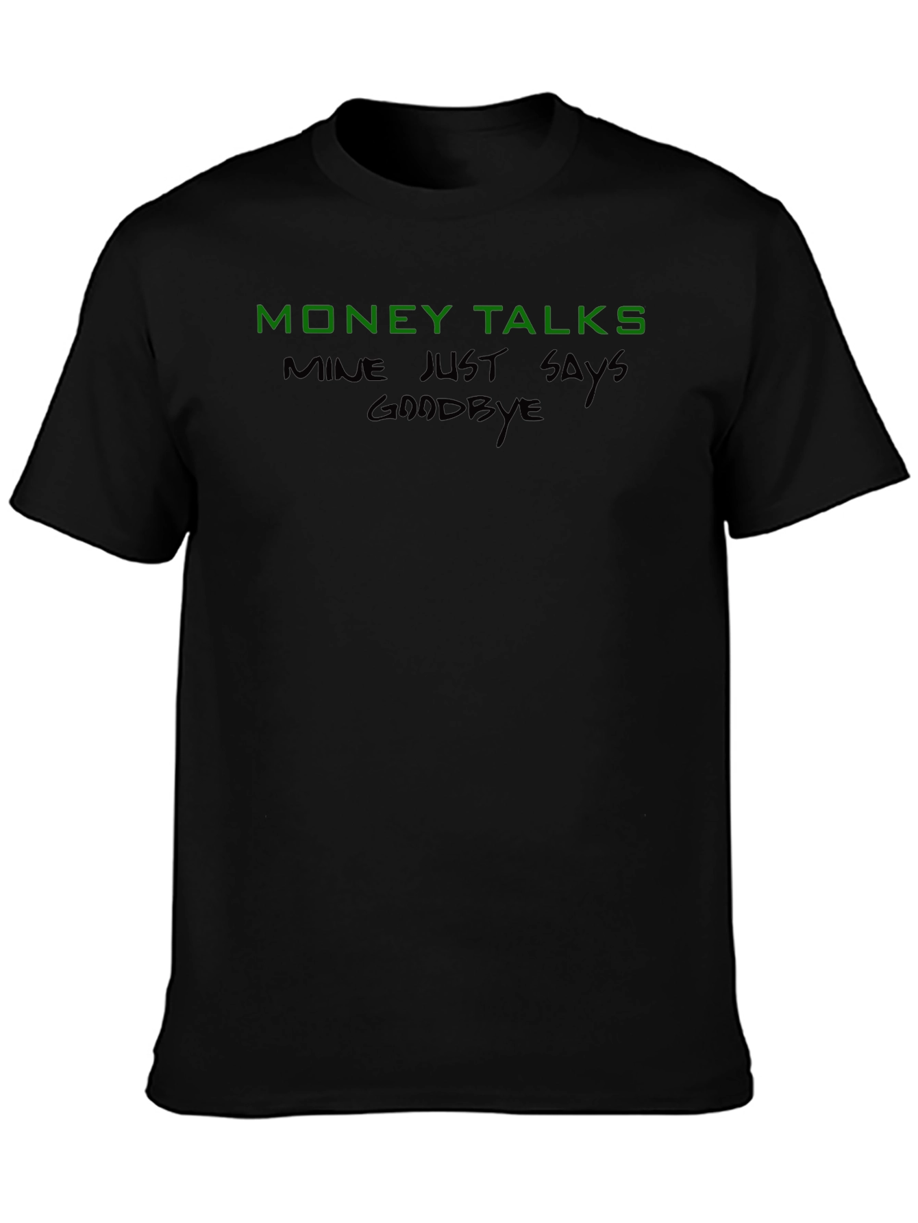 Black Money Talks Graphic Print T-Shirt view 3