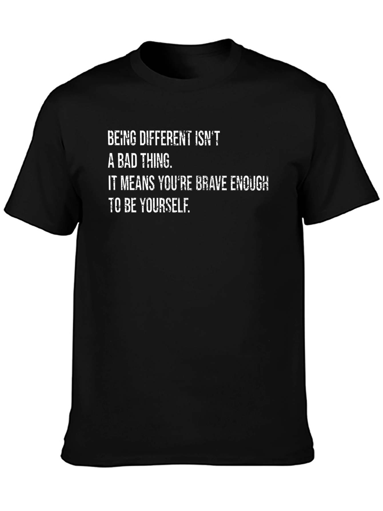 Black Be Different Black Graphic T-Shirt - Unisex view 3