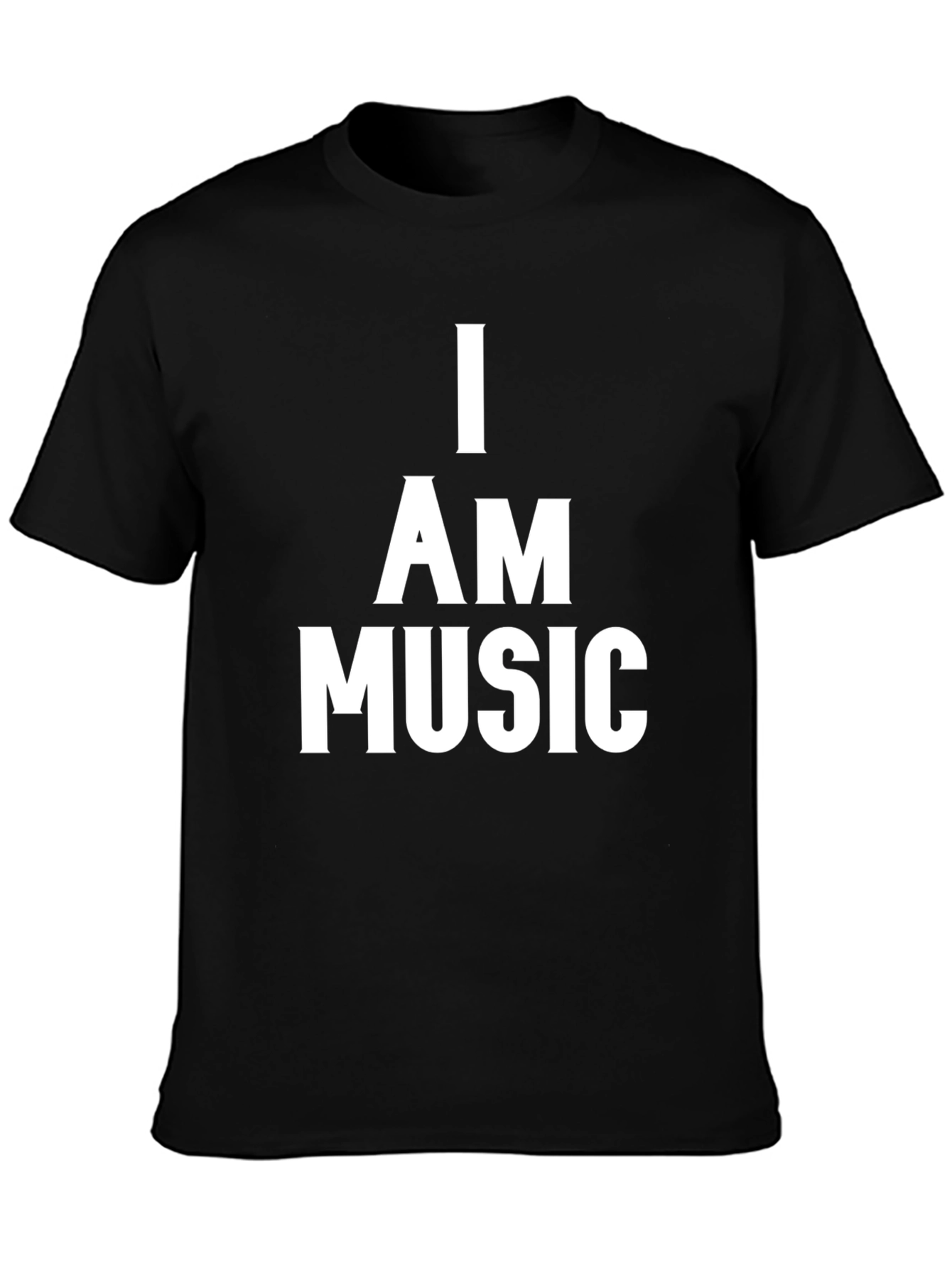 Black I AM MUSIC Graphic Black T-Shirt view 3