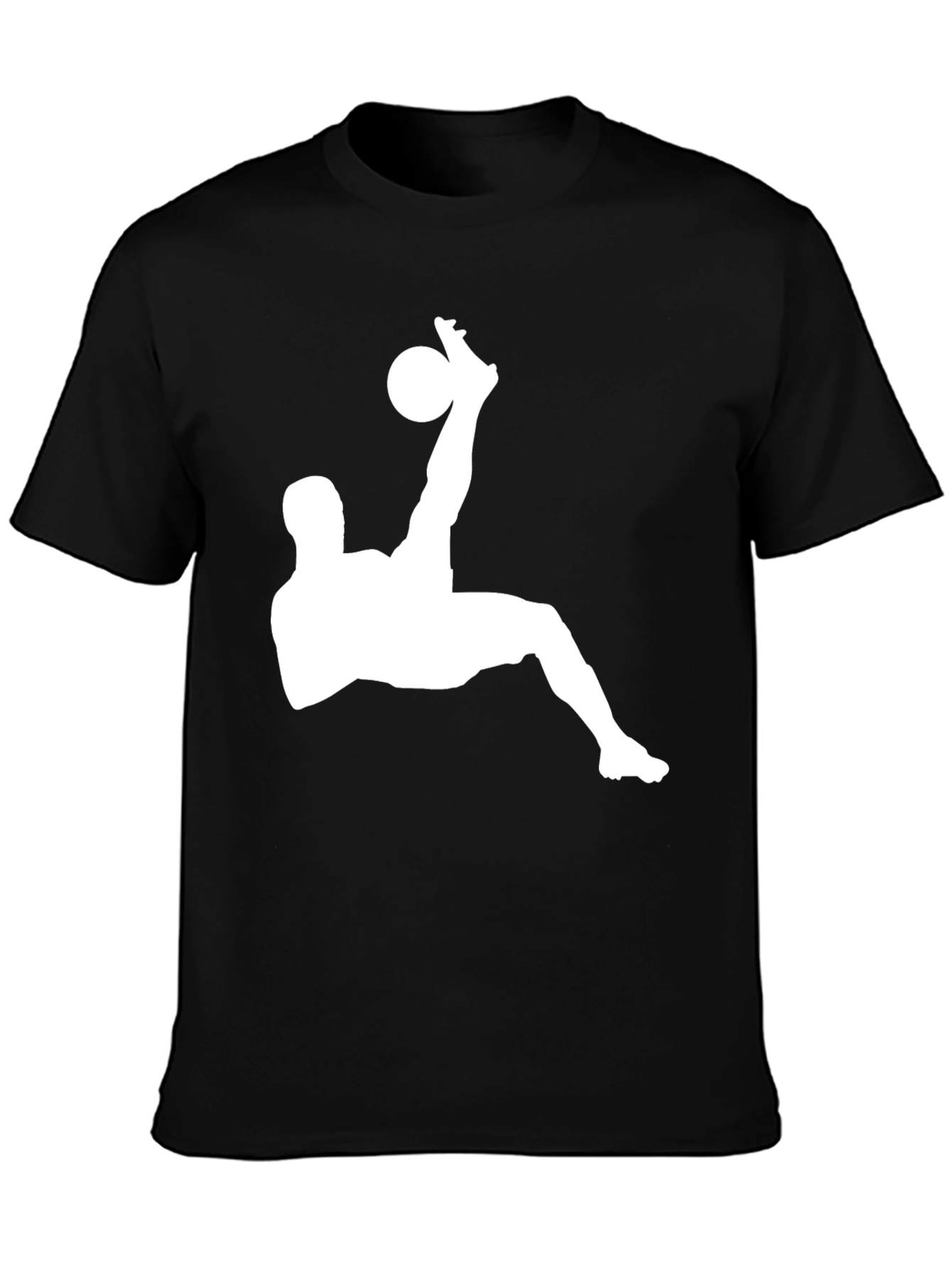 Black Soccer Kick Graphic Tee - Stylish Black T-Shirt view 3