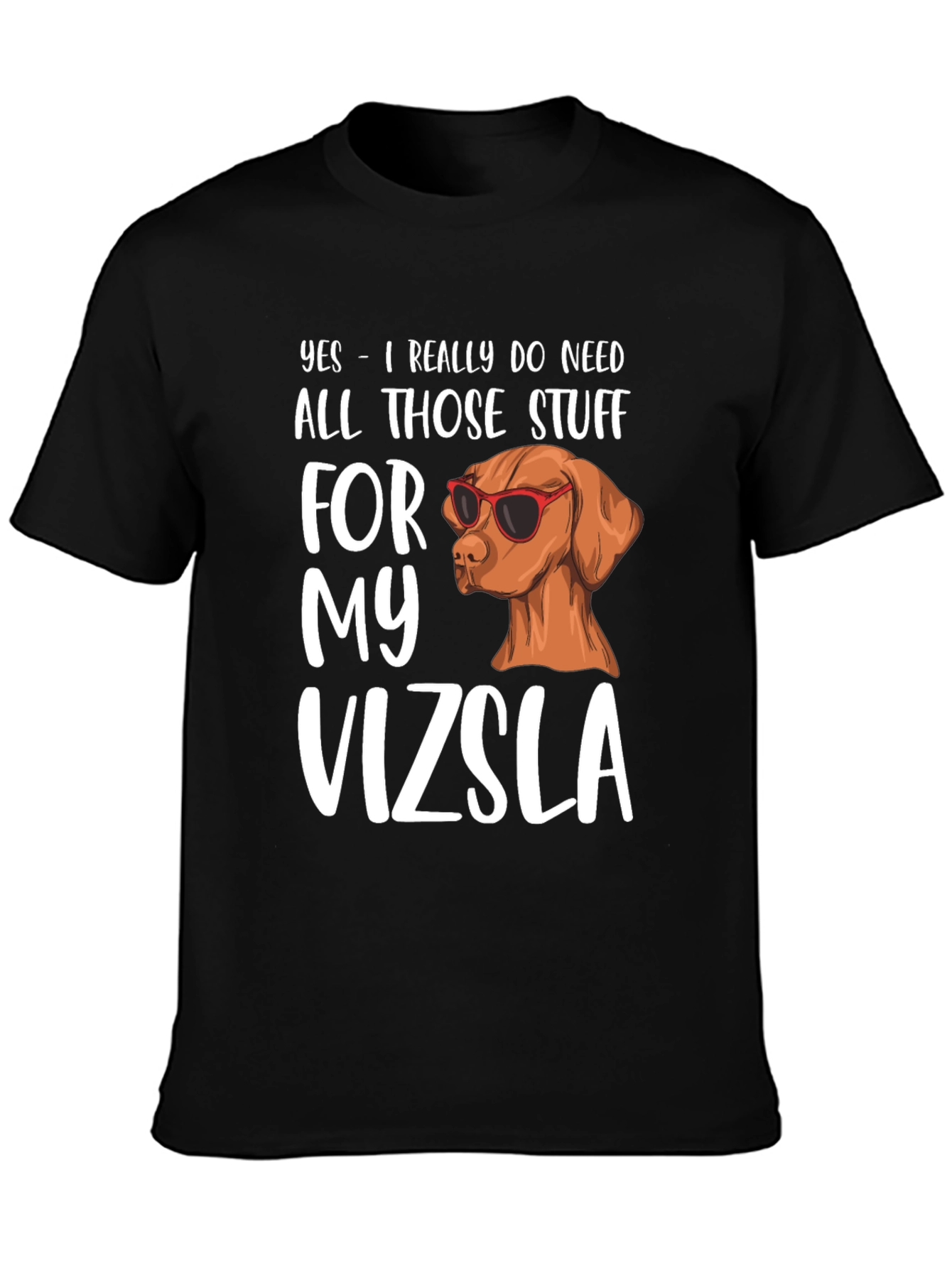 Black Vizsla Dog Lover T-Shirt - Funny Pet Owner Tee view 3