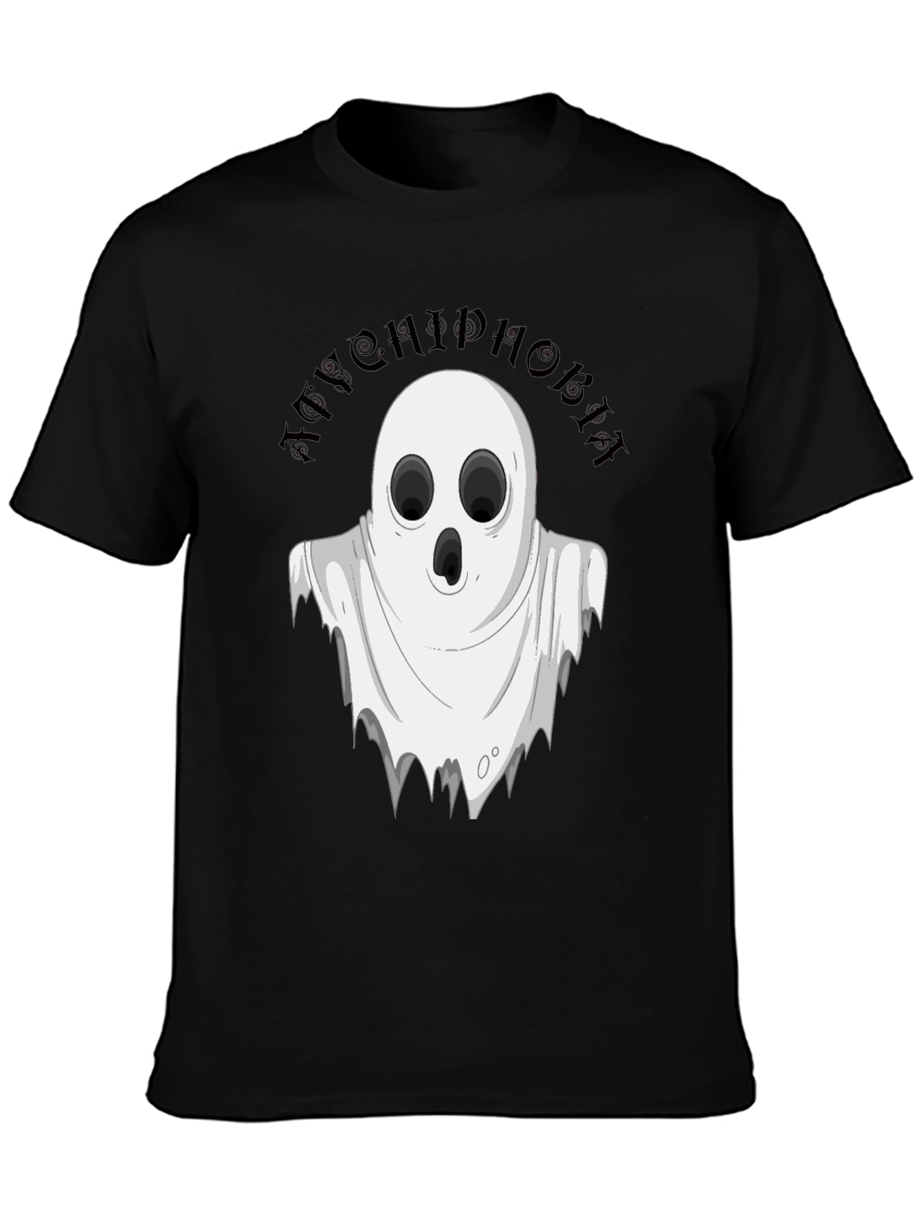 Black Achluophobia Ghost T-Shirt view 3
