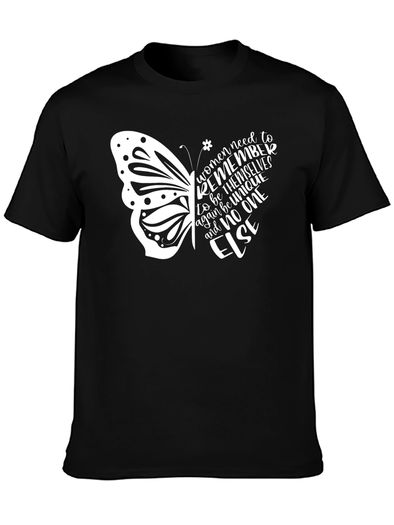 Black Butterfly Women Empowerment T-Shirt view 3