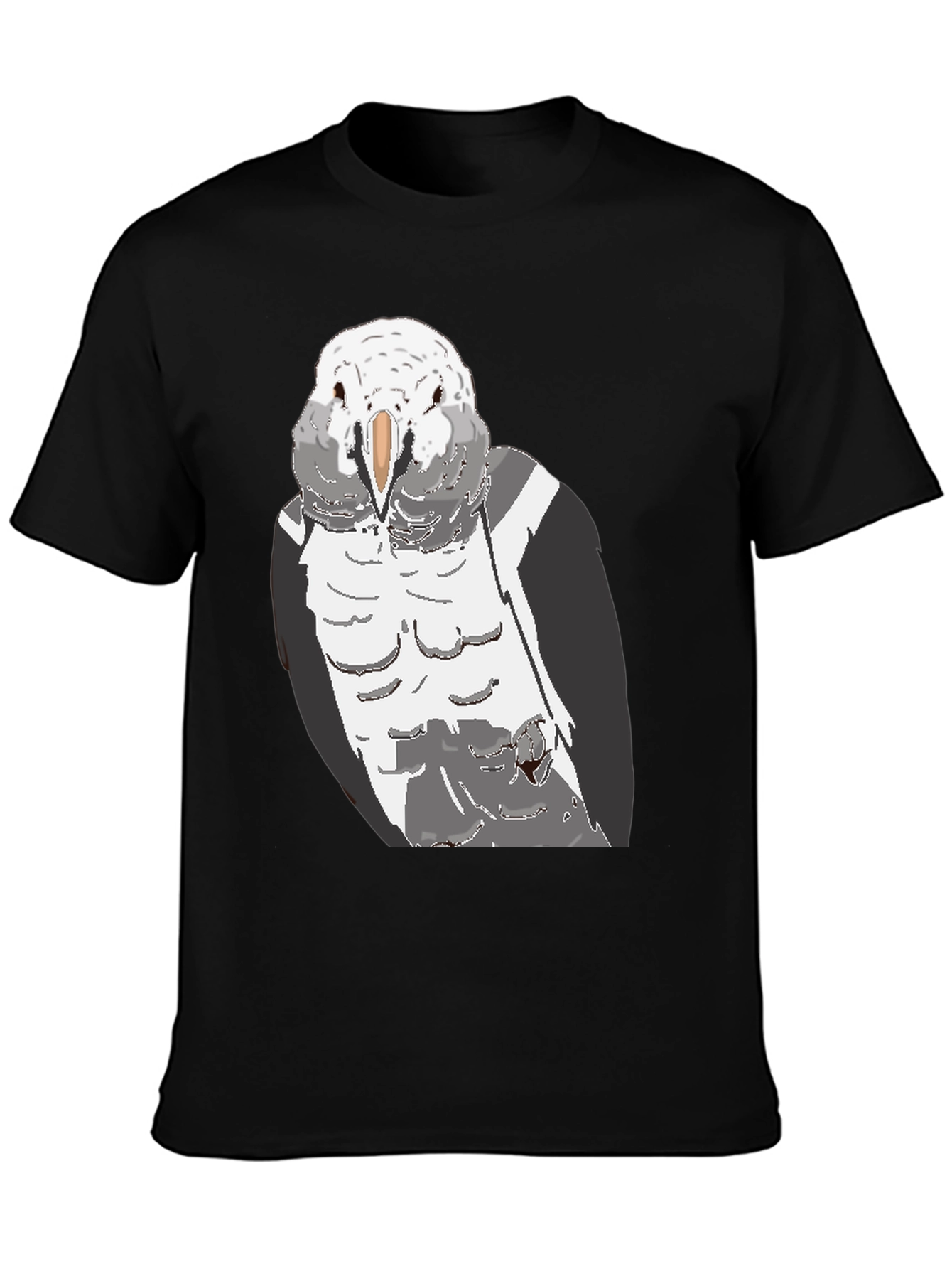 Black Parrot Graphic T-Shirt - Men's Casual Tee view 3