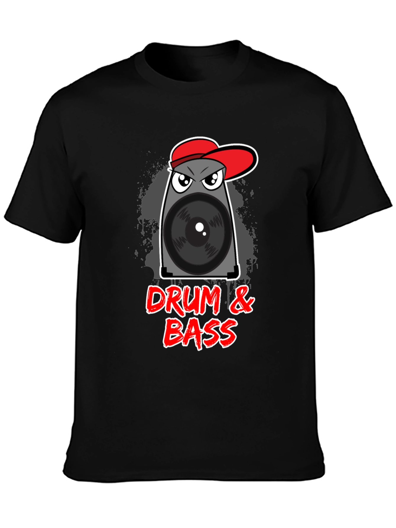 Black Drum & Bass Speaker T-Shirt view 3