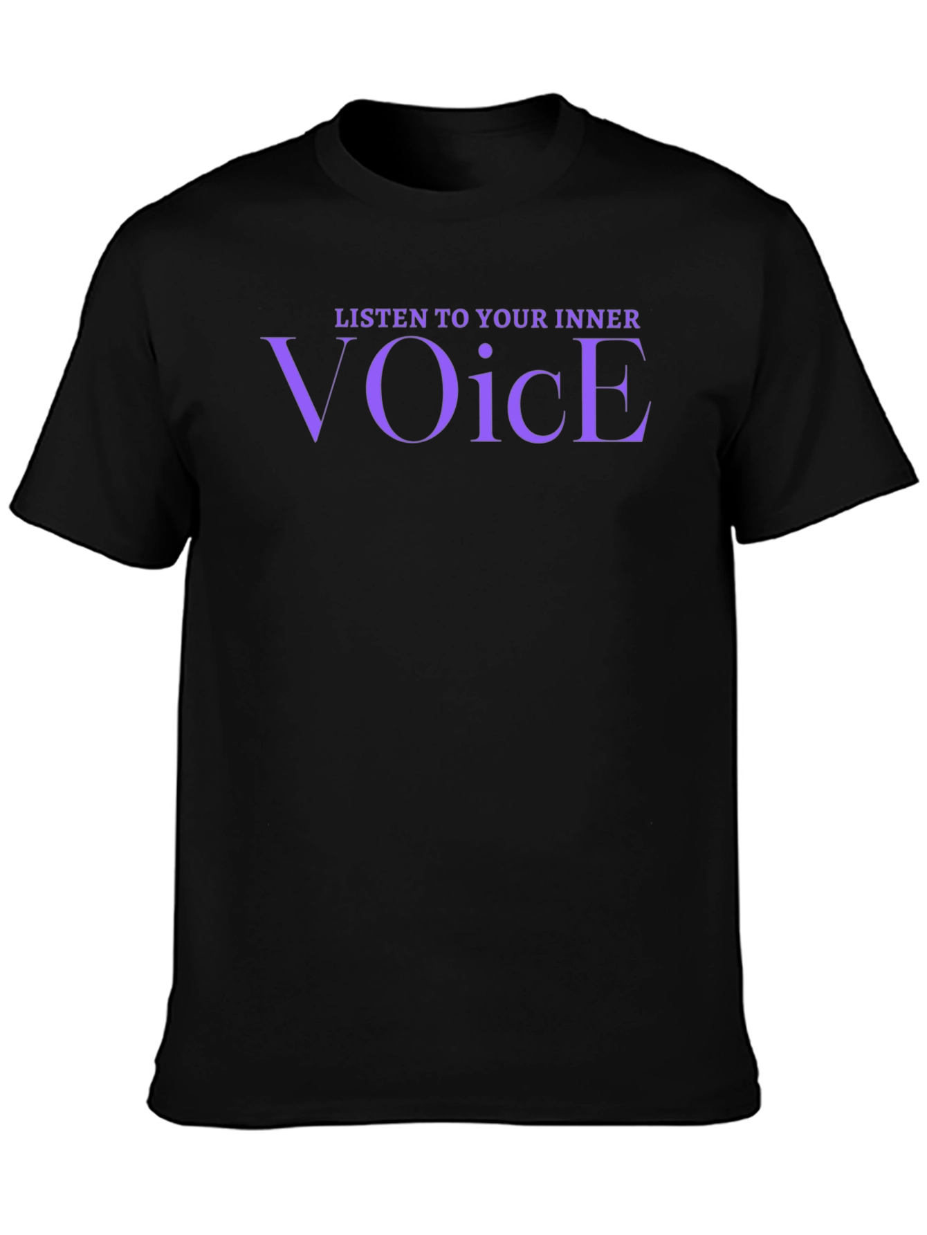 Black Listen to Your Inner Voice Graphic Tee view 3