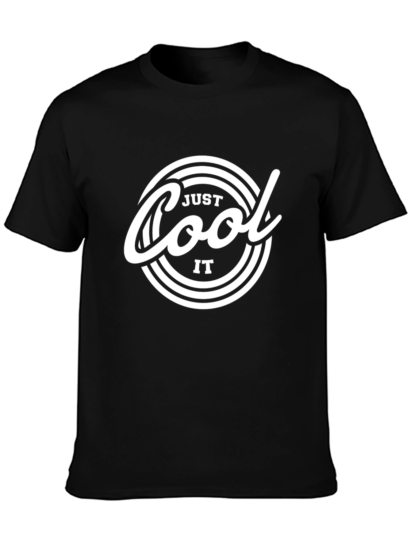 Black Just Cool It T-Shirt - Black Graphic Tee view 3