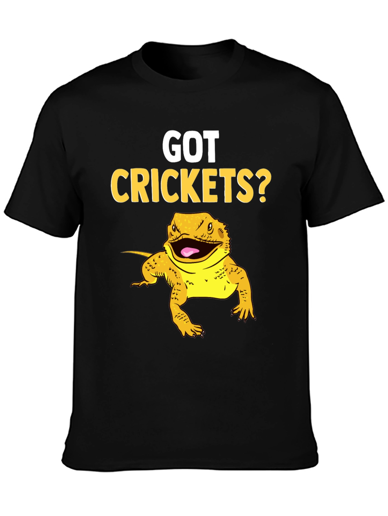 Black Got Crickets? Bearded Dragon Pet T-Shirt view 3