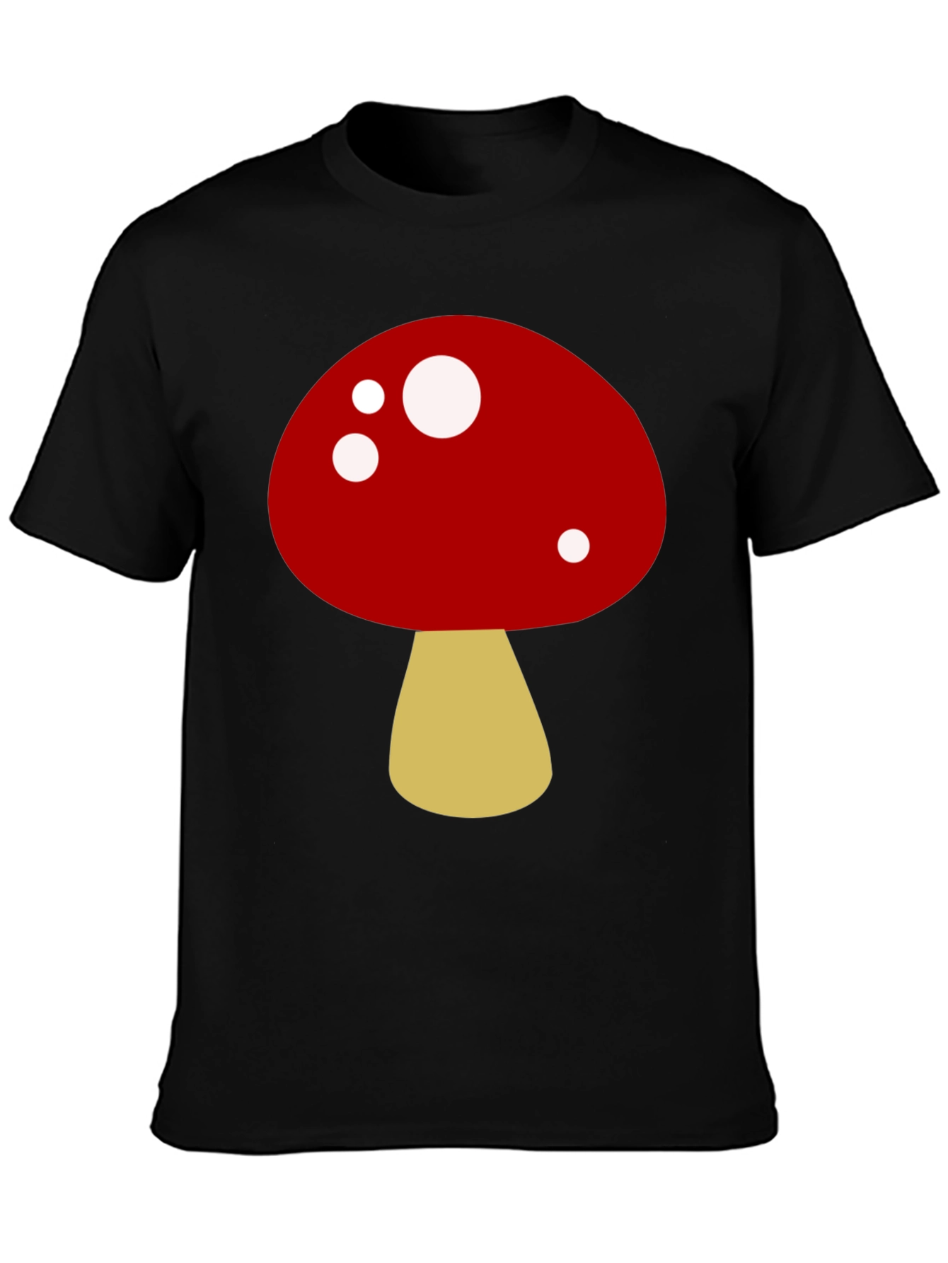 Black Mushroom Graphic Tee - Fun, Casual Style view 3