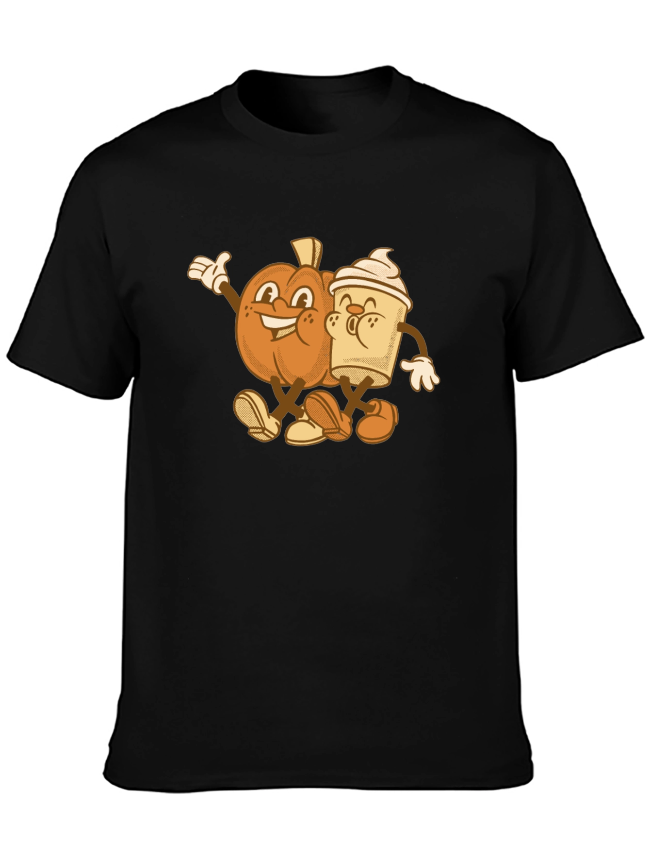 Black Pumpkin Spice Best Friends Graphic T-Shirt view 3