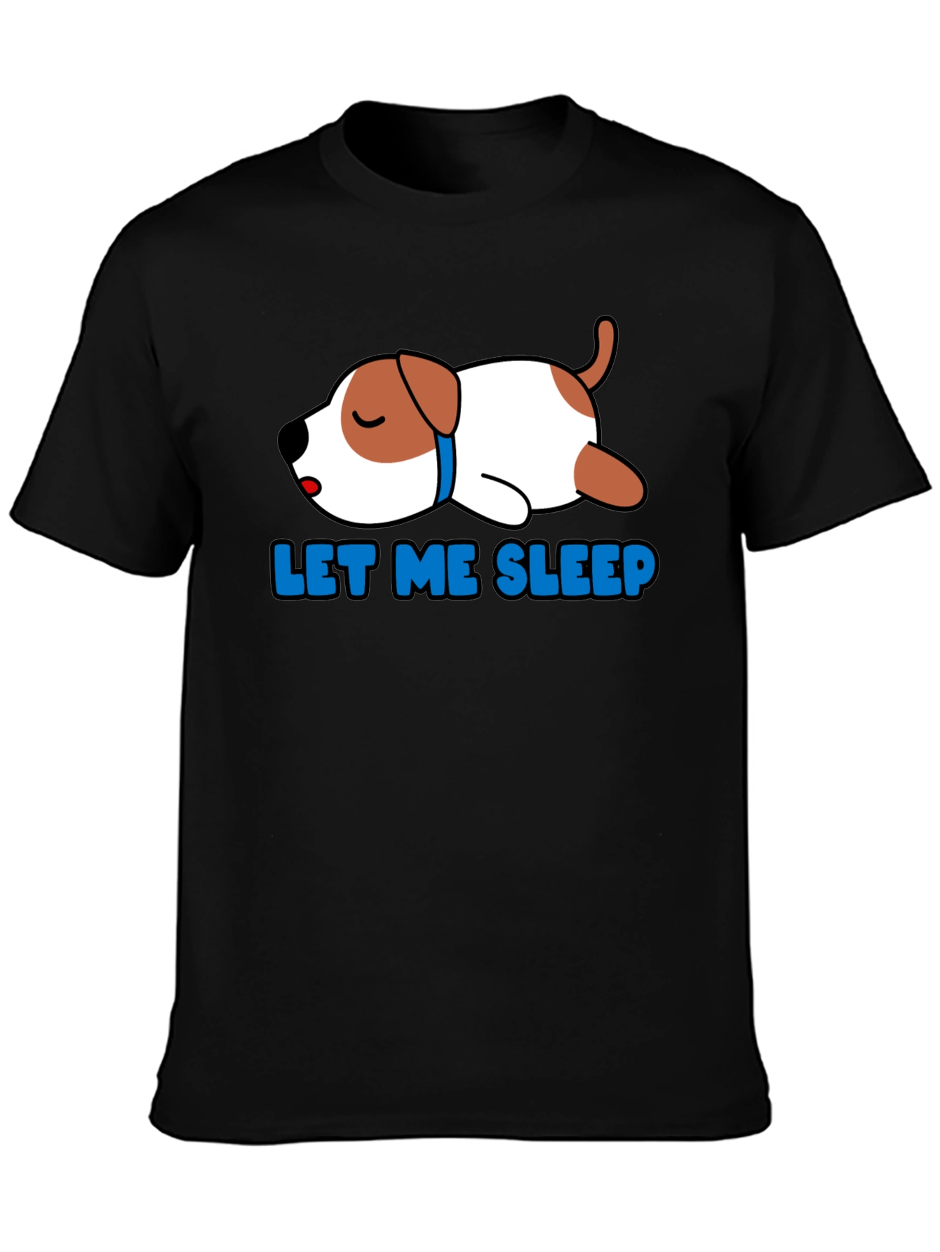 Black Let Me Sleep Dog T-Shirt view 3
