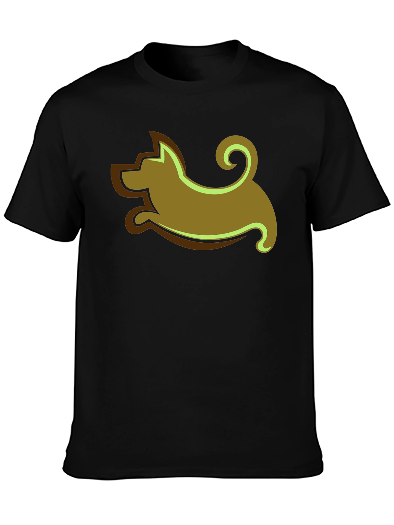 Black Dog Graphic Tee - Black Casual Shirt view 3