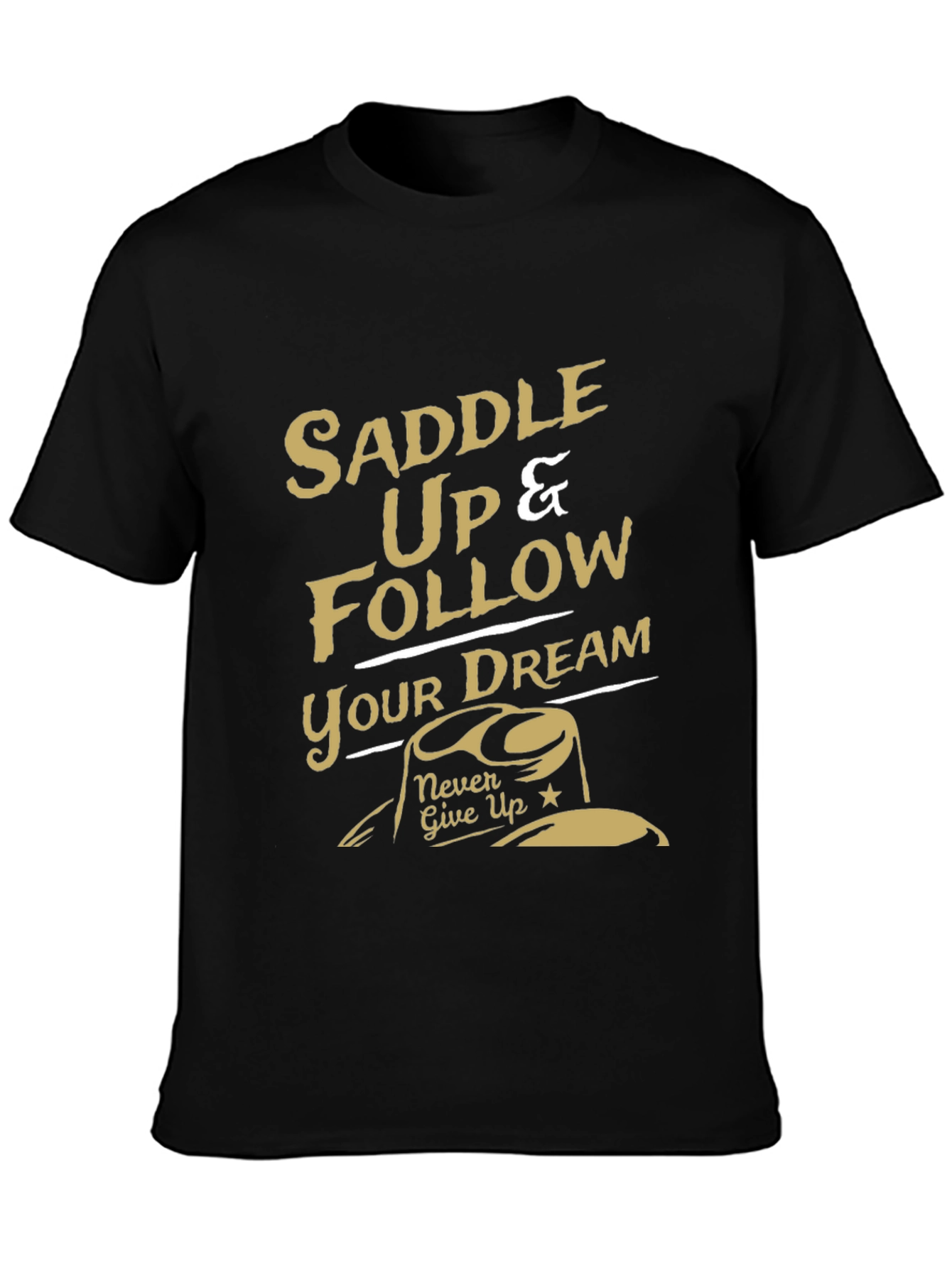Black Saddle Up & Follow Your Dream Graphic Tee view 3
