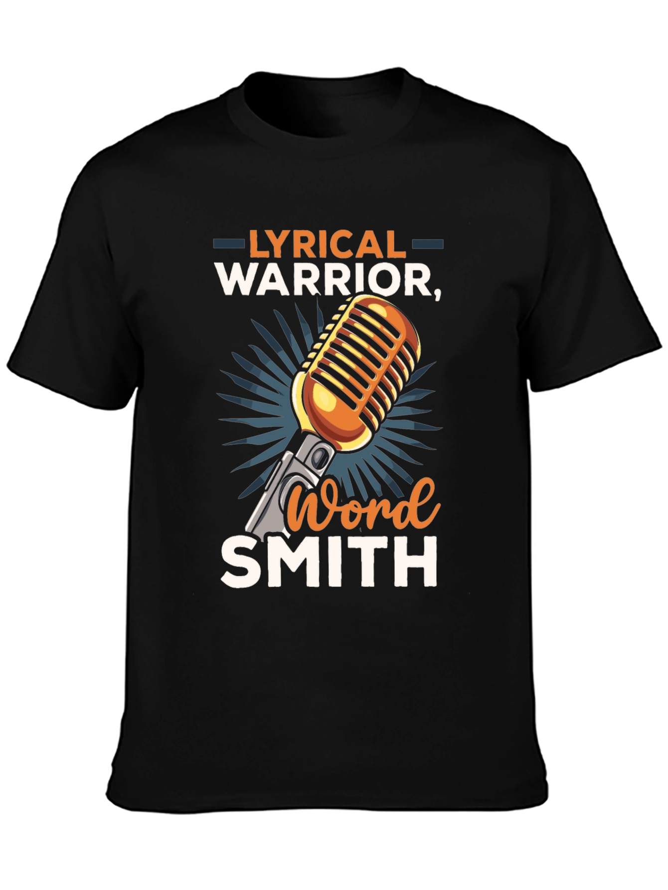 Black Lyrical Warrior Word Smith Graphic T-Shirt view 3