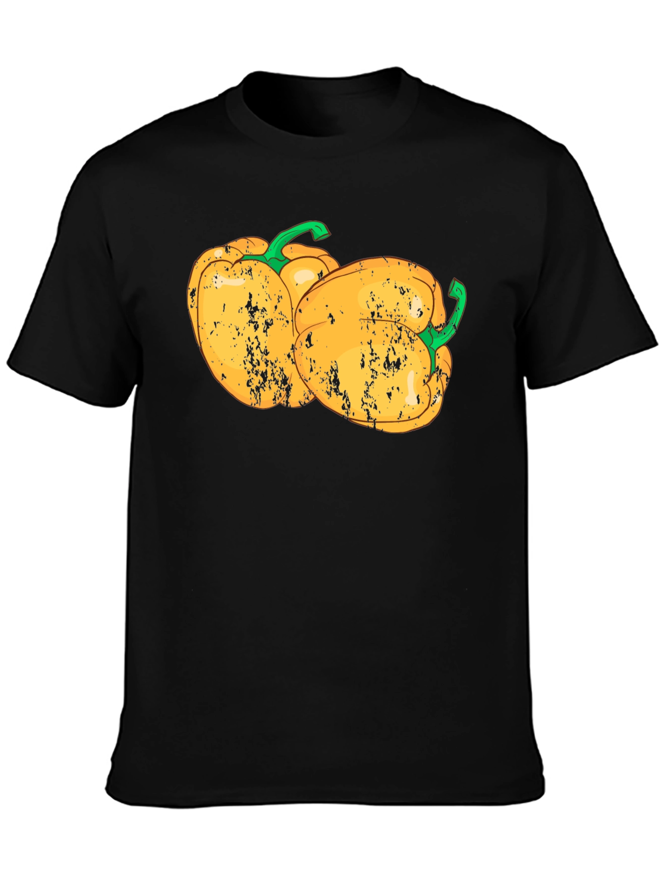 Black Yellow Pepper Graphic T-Shirt view 3
