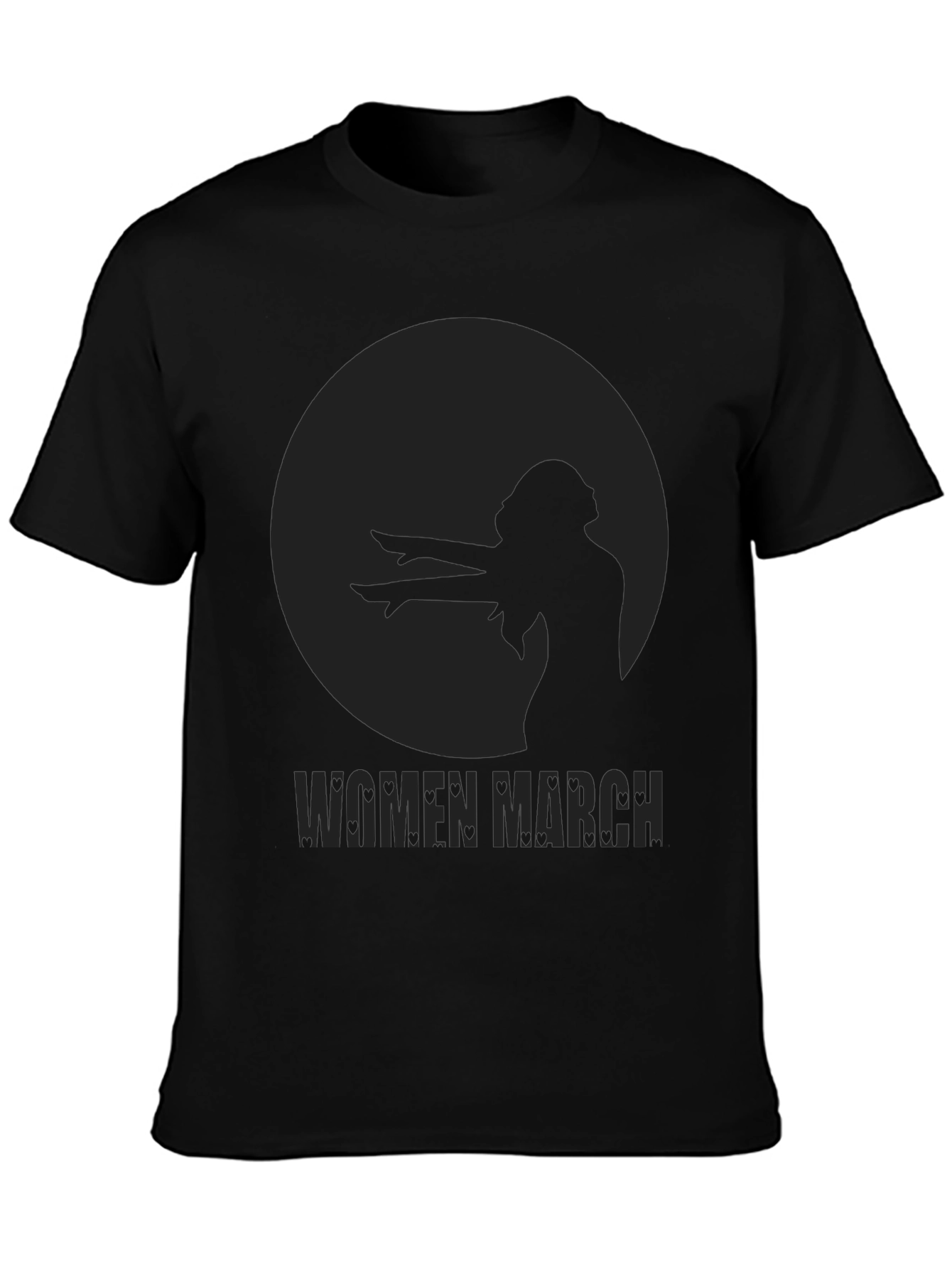 Black Women March Graphic Tee - Black view 3