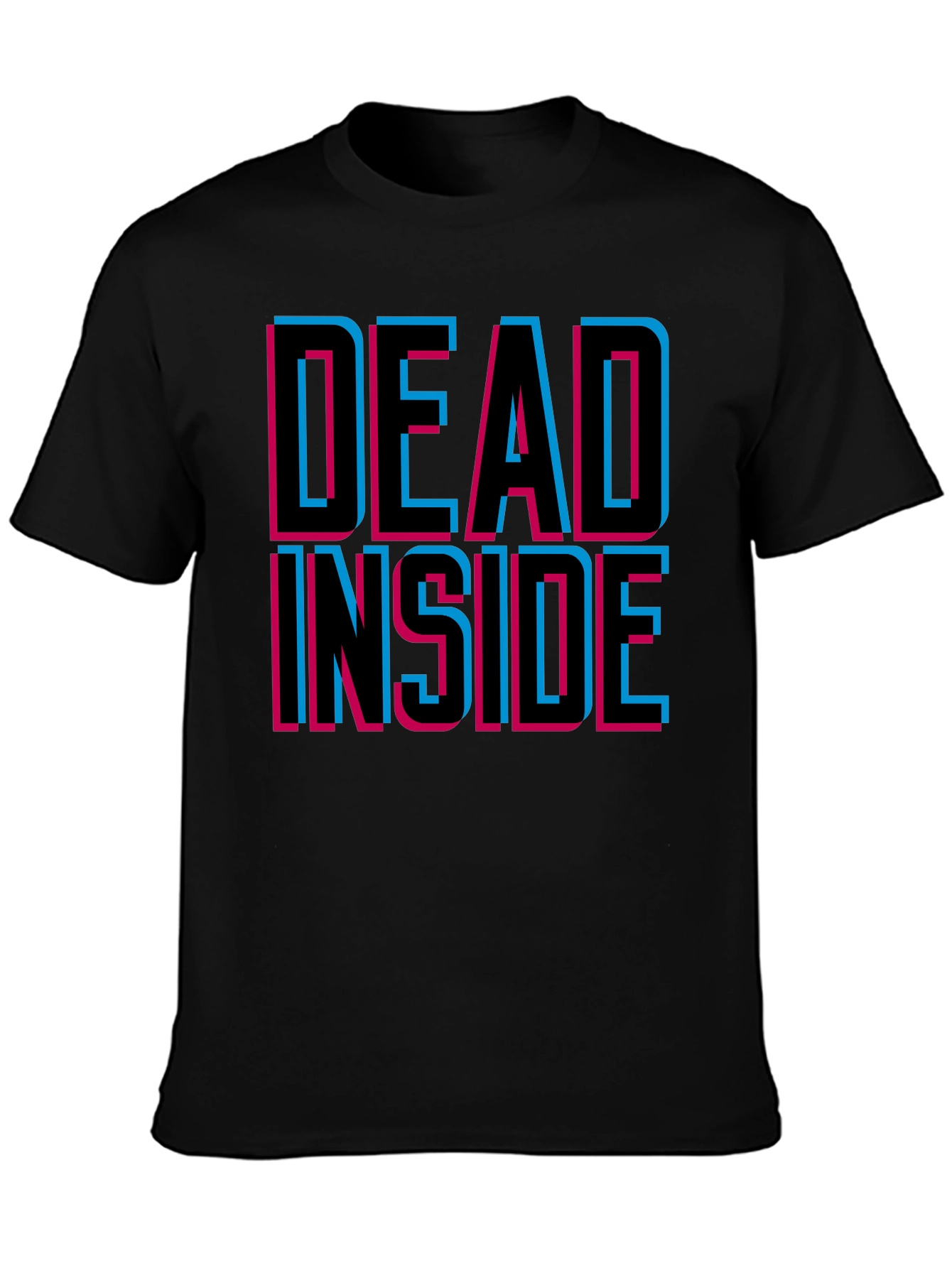 Black Dead Inside Graphic Tee - Trendy Unisex T-Shirt view 3