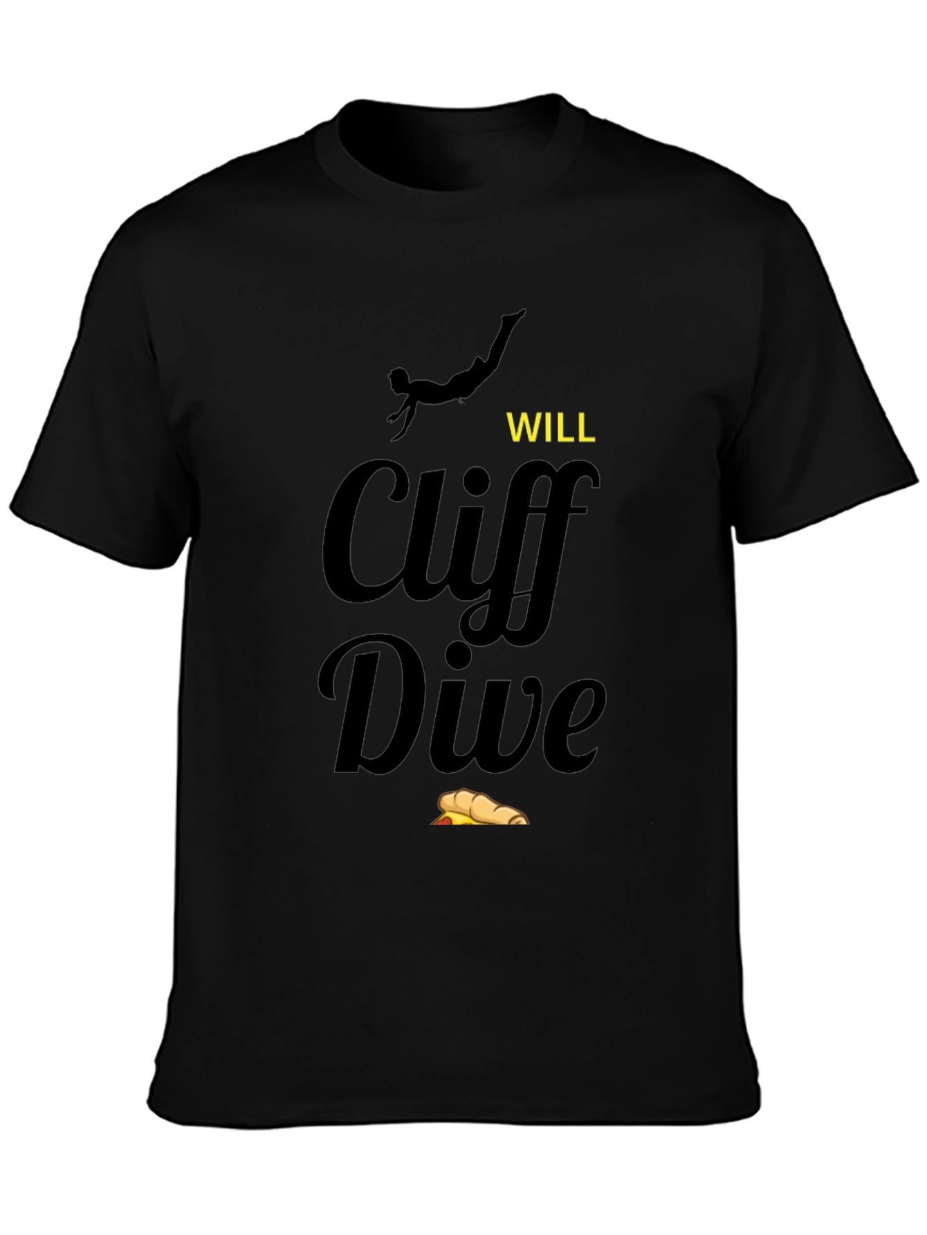 Black Cliff Dive T-Shirt - Novelty Humor Tee view 3
