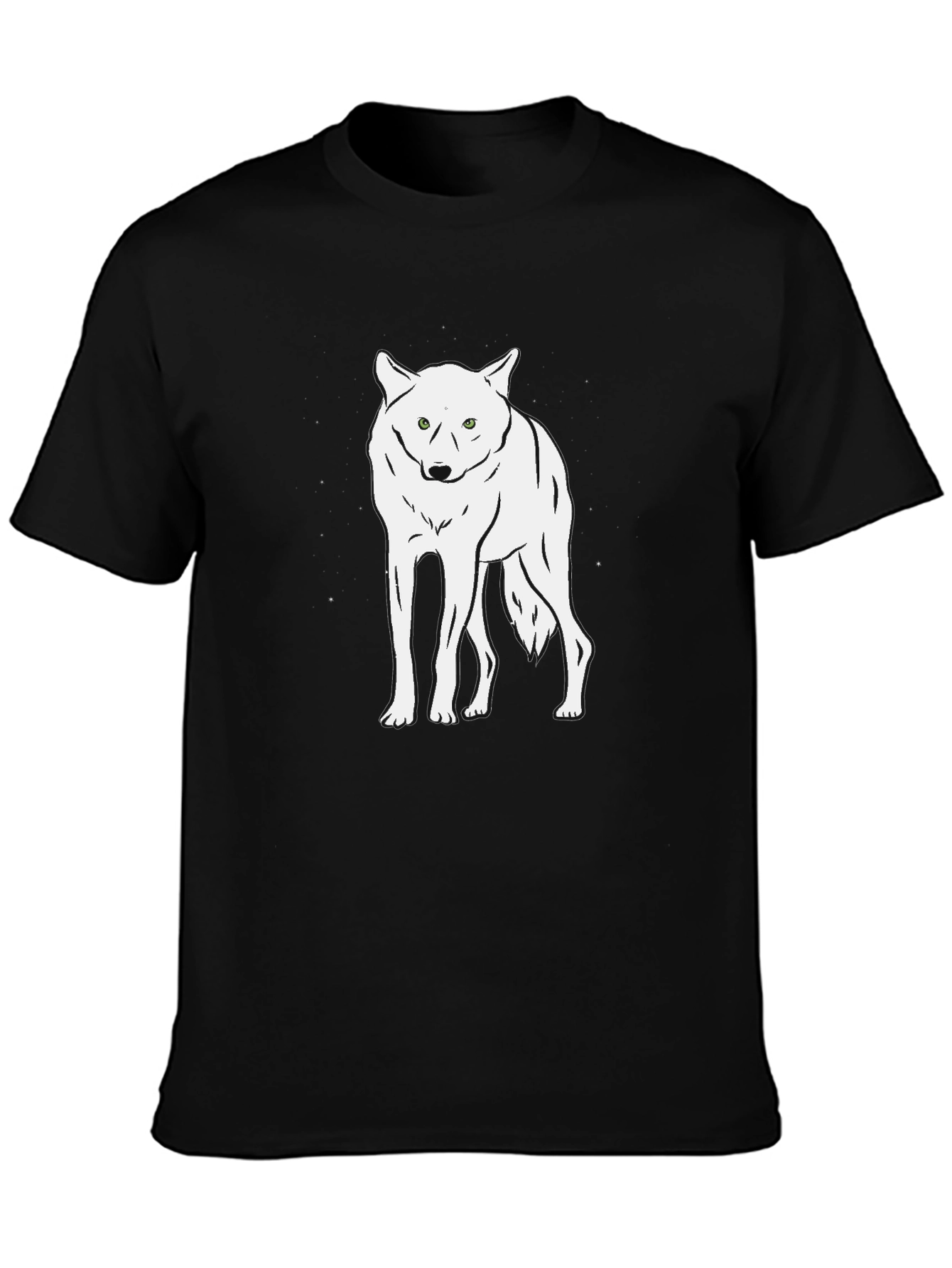 Black Black Wolf Graphic Tee - Stylish Casual Wear view 3