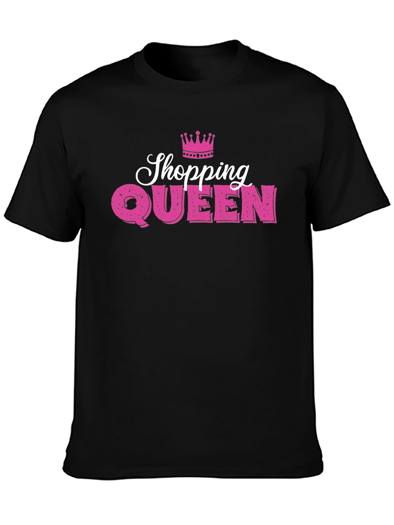 Black Shopping Queen T-Shirt - Stylish & Fun Design view 3