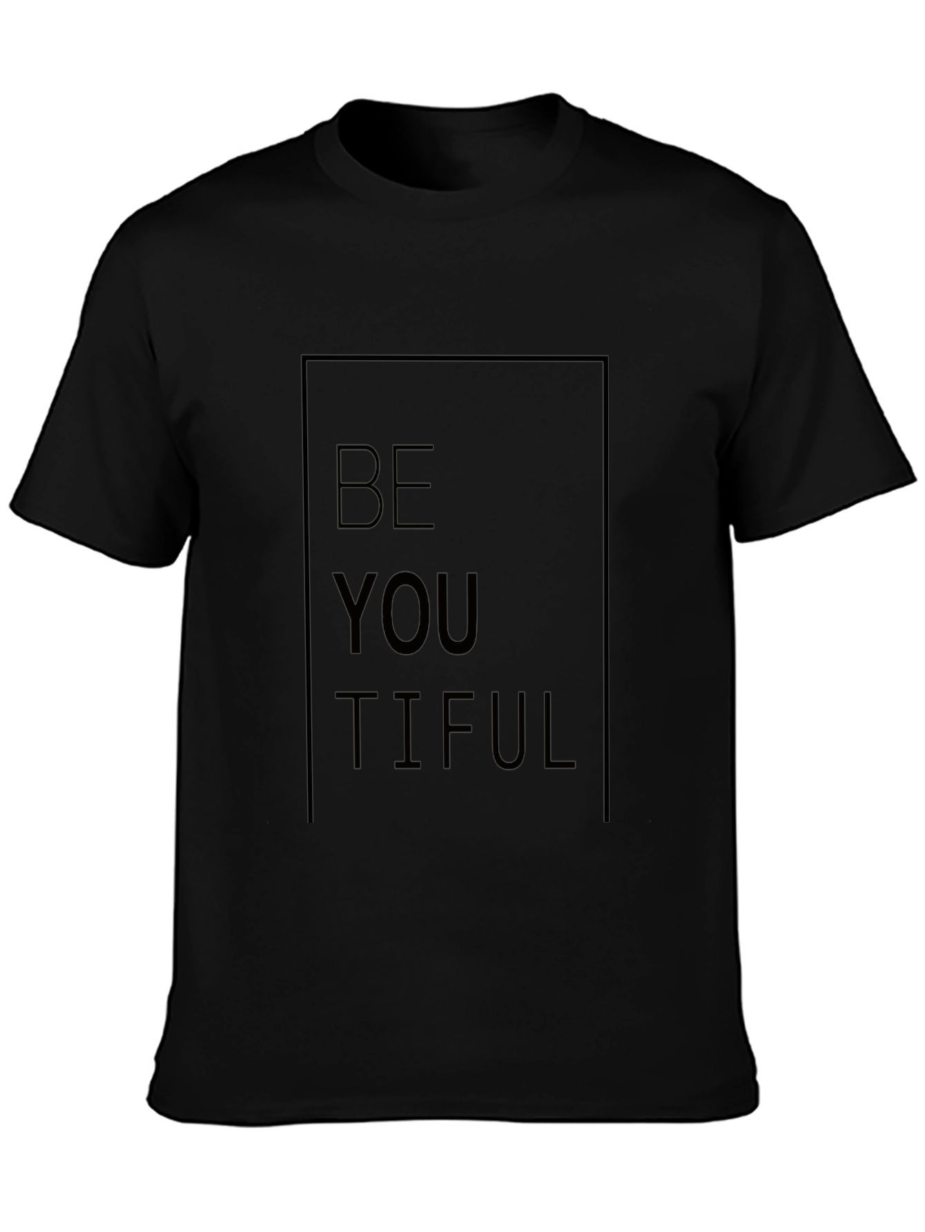 Black BeYOUtiful Black Graphic Tee - Motivational Unisex T-Shirt view 3