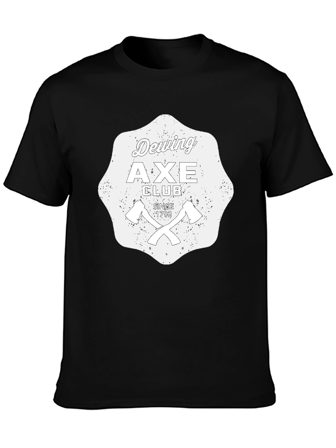 Black Dewing Axe Club Black Graphic T-Shirt view 3