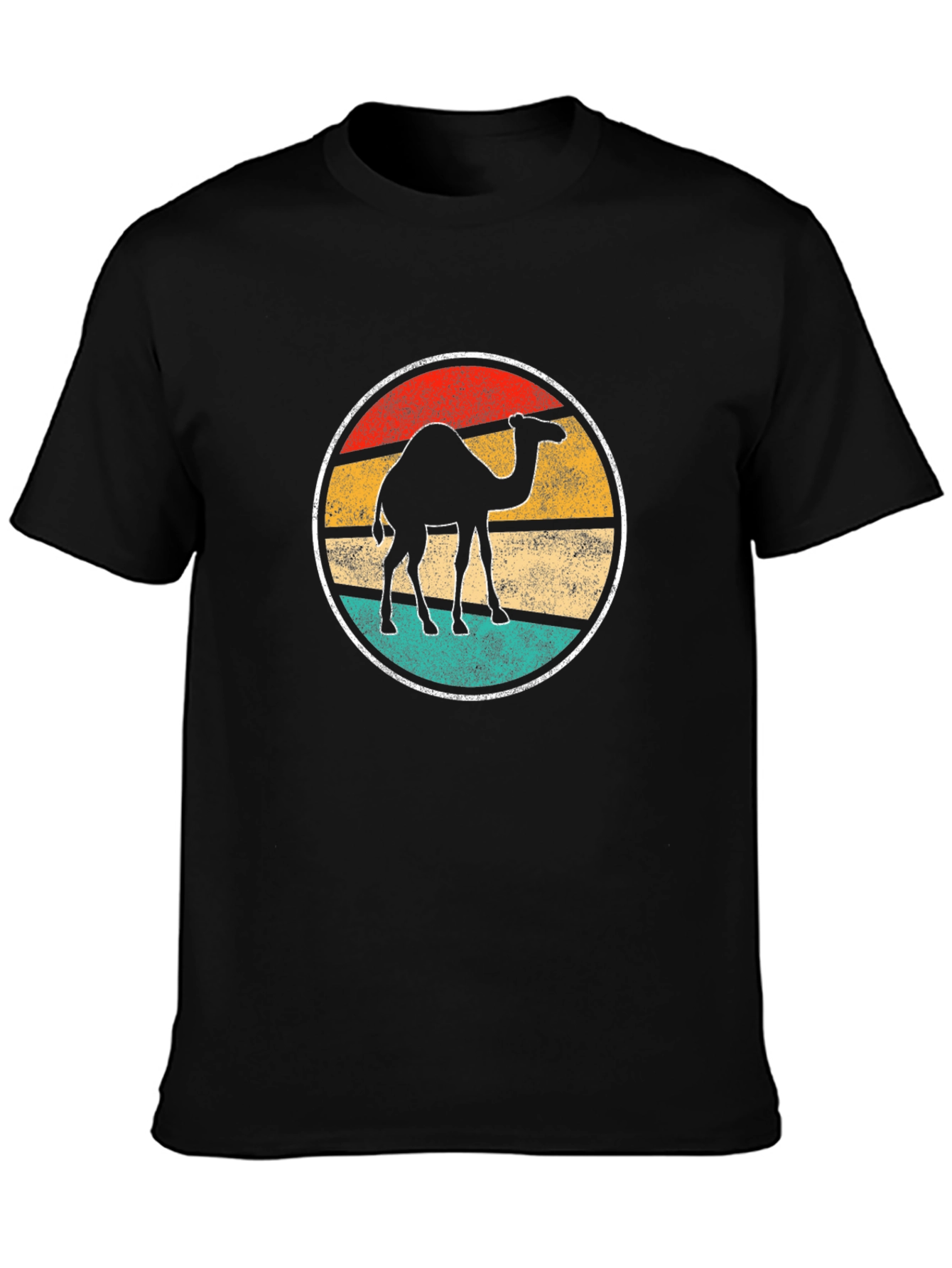 Black Retro Camel Graphic Tee - Black T-Shirt view 3